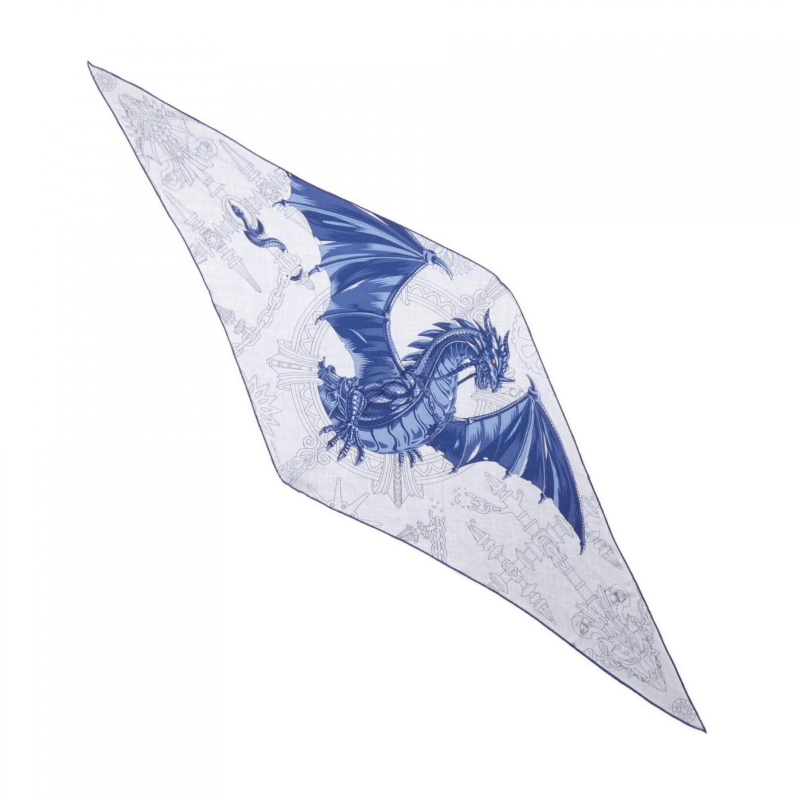 Hermes Shawl Silk Cashmere: Hermes Shawl Silk Cashmere Silk and cashmere blend in this stunning blue shawl, measuring 76.5cm x 2.04m in size. The item features a simple design with no accessories provided. A signature is
