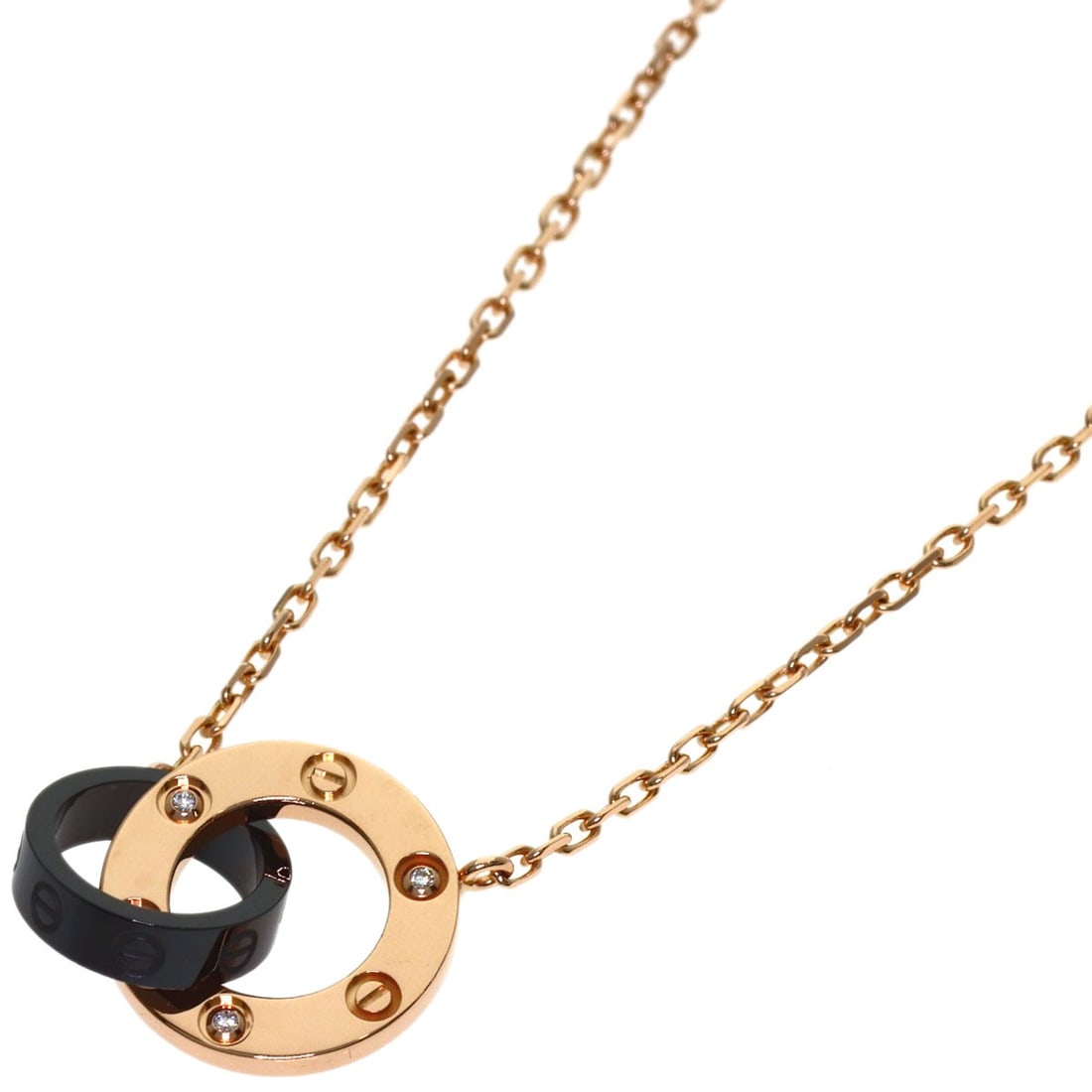 Love Circle Diamond Necklace K18 Pink Gold Cartier (1 of 6)