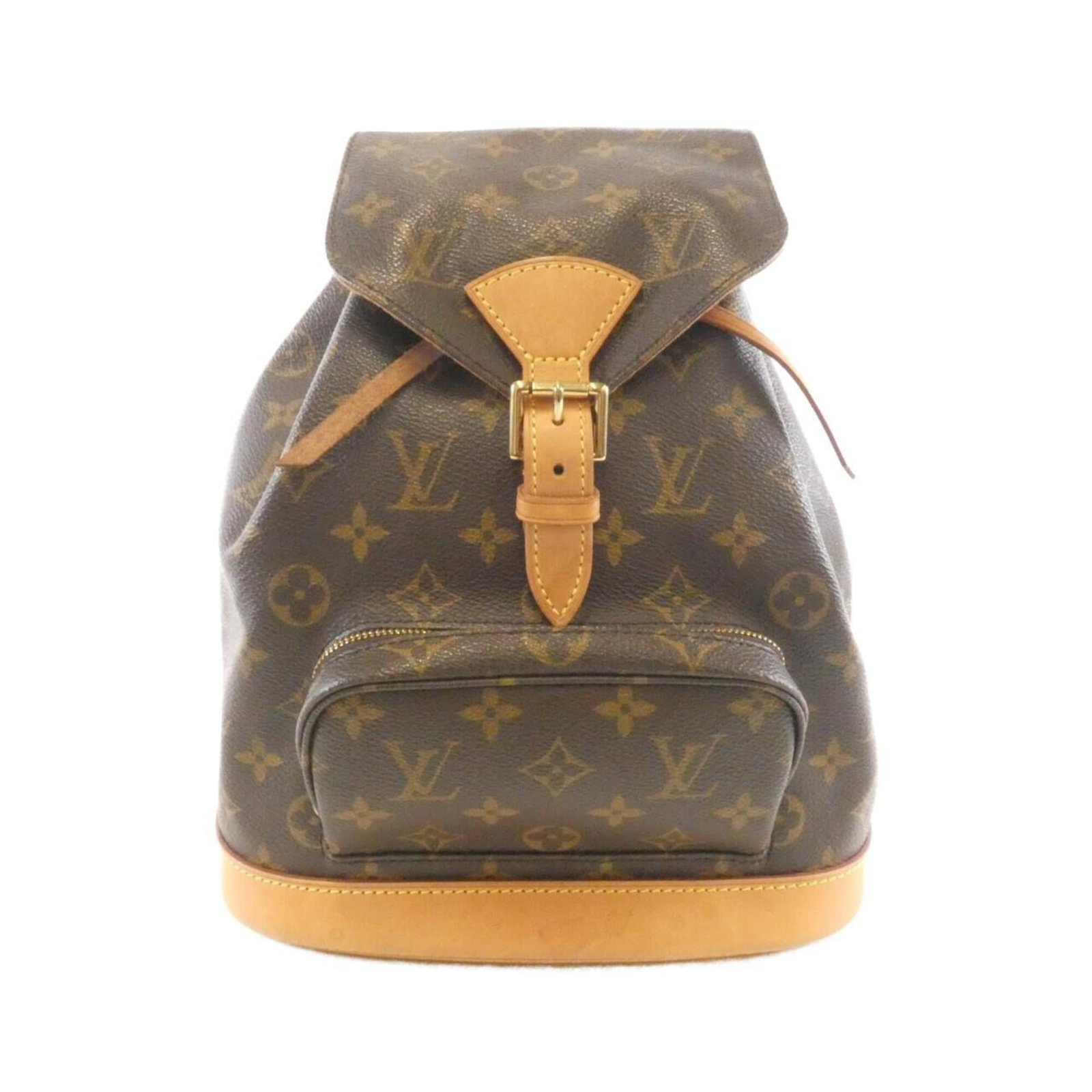 Canvas coated backpack by Louis Vuitton: Canvas coated backpack by Louis Vuitton Marron coated canvas backpack by Louis Vuitton, featuring gold hardware and a classic design. This stylish bag measures 29cm x 25cm x 12cm and comes in a rich,