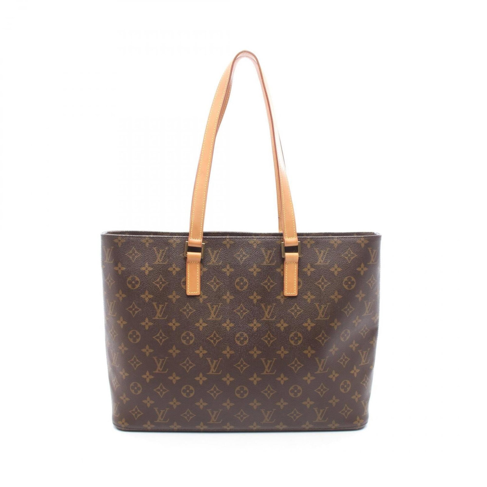 Canvas Leather Coated Louis Vuitton Tote Handbag: Canvas Leather Coated Louis Vuitton Tote Handbag Canvas Leather Coated Louis Vuitton Tote Handbag, Brown Monogram. This classic tote features a unique combination of coated canvas and leather,