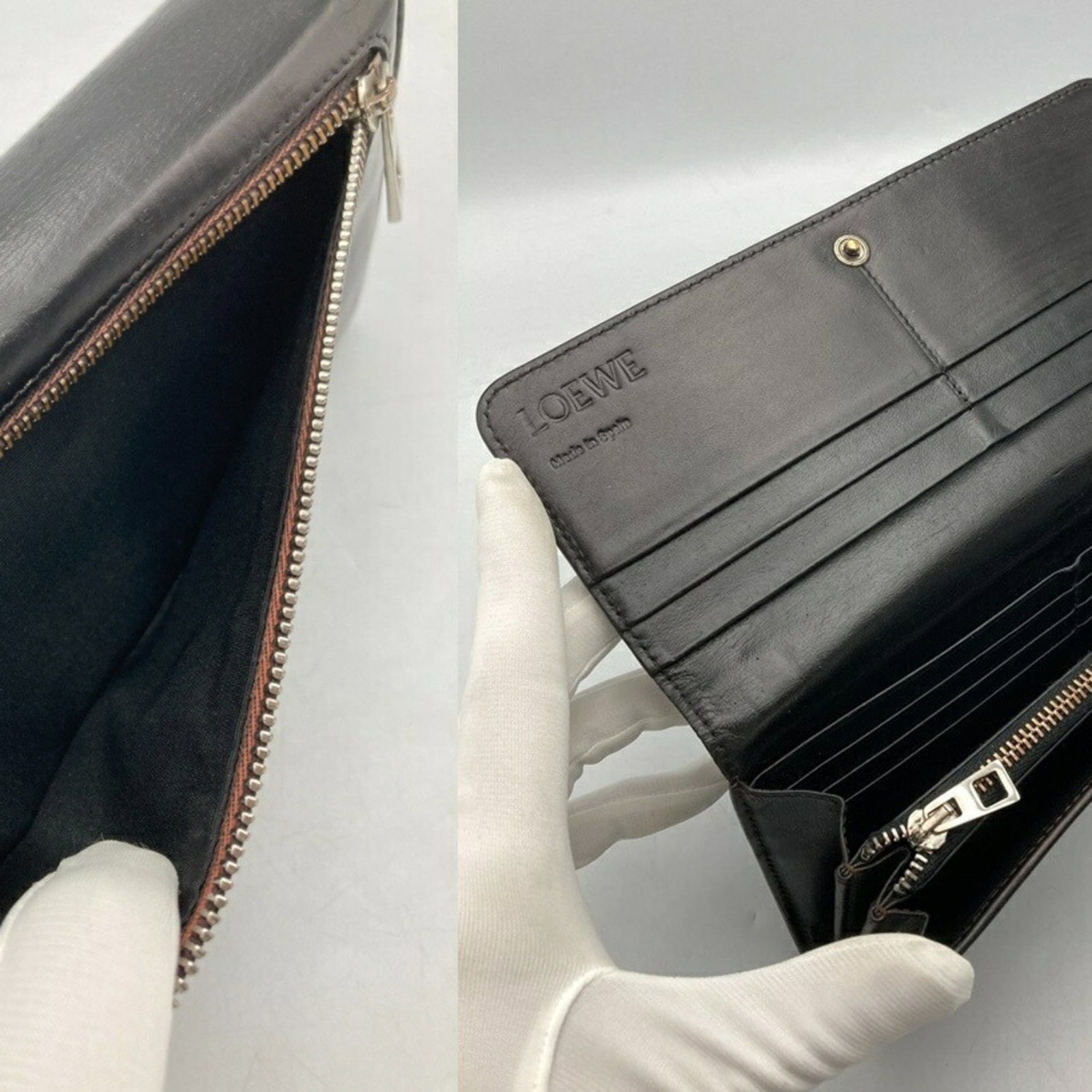 Long Wallet Bi Fold Leather - 7