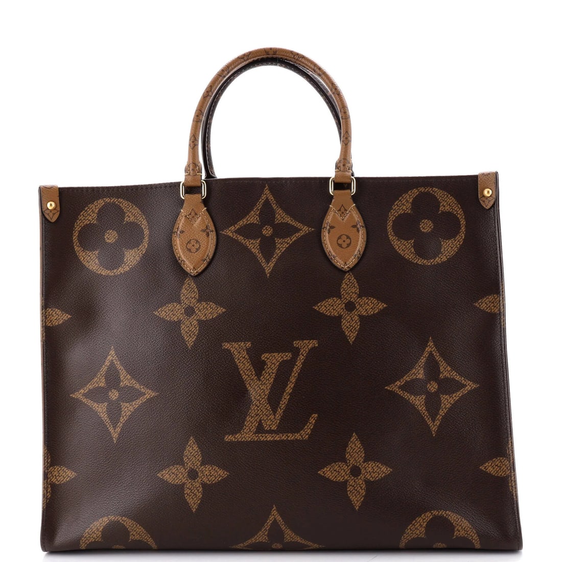 Louis Vuitton OnTheGo Tote Reverse Monogram Giant BB: Louis Vuitton OnTheGo Tote Reverse Monogram Giant BB The Louis Vuitton OnTheGo Tote Reverse Monogram Giant BB boasts a classic design with its iconic reverse monogram pattern, making it a timeless