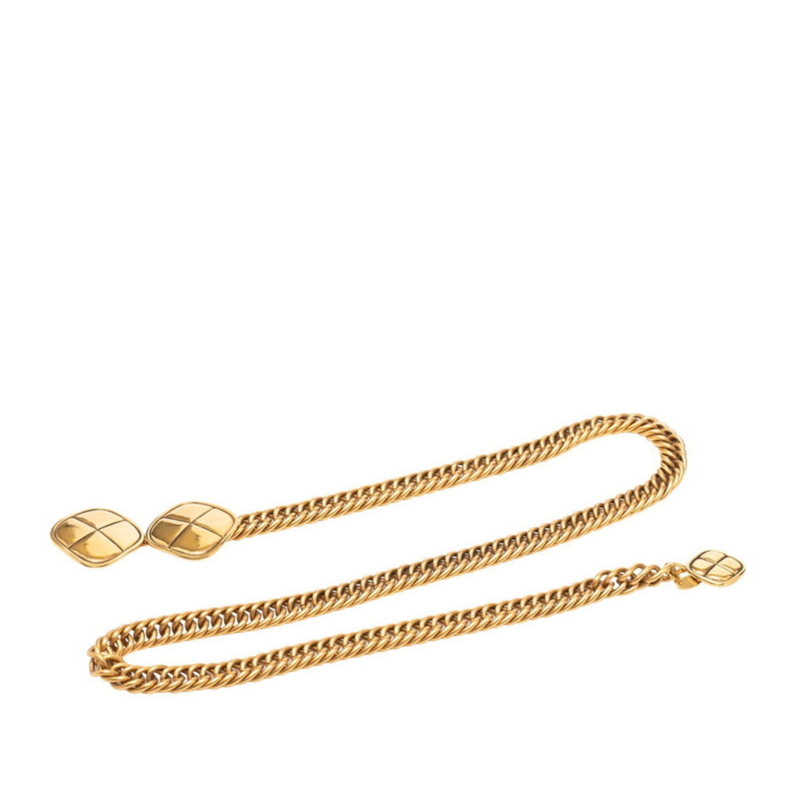 Chain Belt by Chanel: Chain Belt by Chanel Chain Belt by Chanel. Made from gold, this belt measures 88cm in length. A classic design element of the iconic Chanel brand. Item Specifics: Brand: Chanel Type: Chain belt Gender