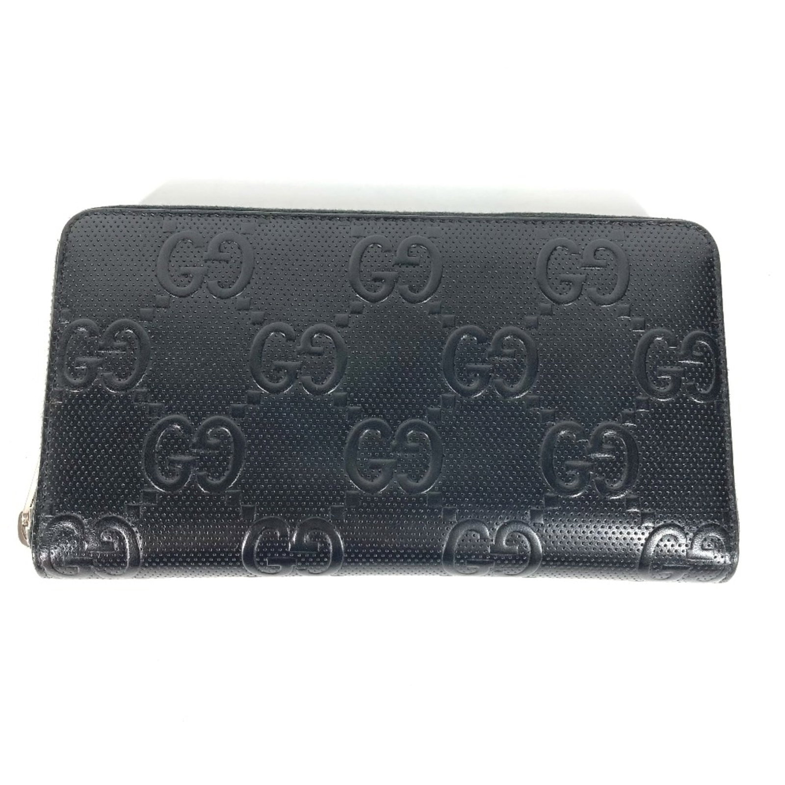 Gucci wallet leather bi fold: Gucci wallet leather bi fold The Gucci wallet leather bi-fold features black leather construction, measuring W20.5cmxH11cm/W8.1xH4.3inch in size. This long wallet boasts a classic design with a bi-fol