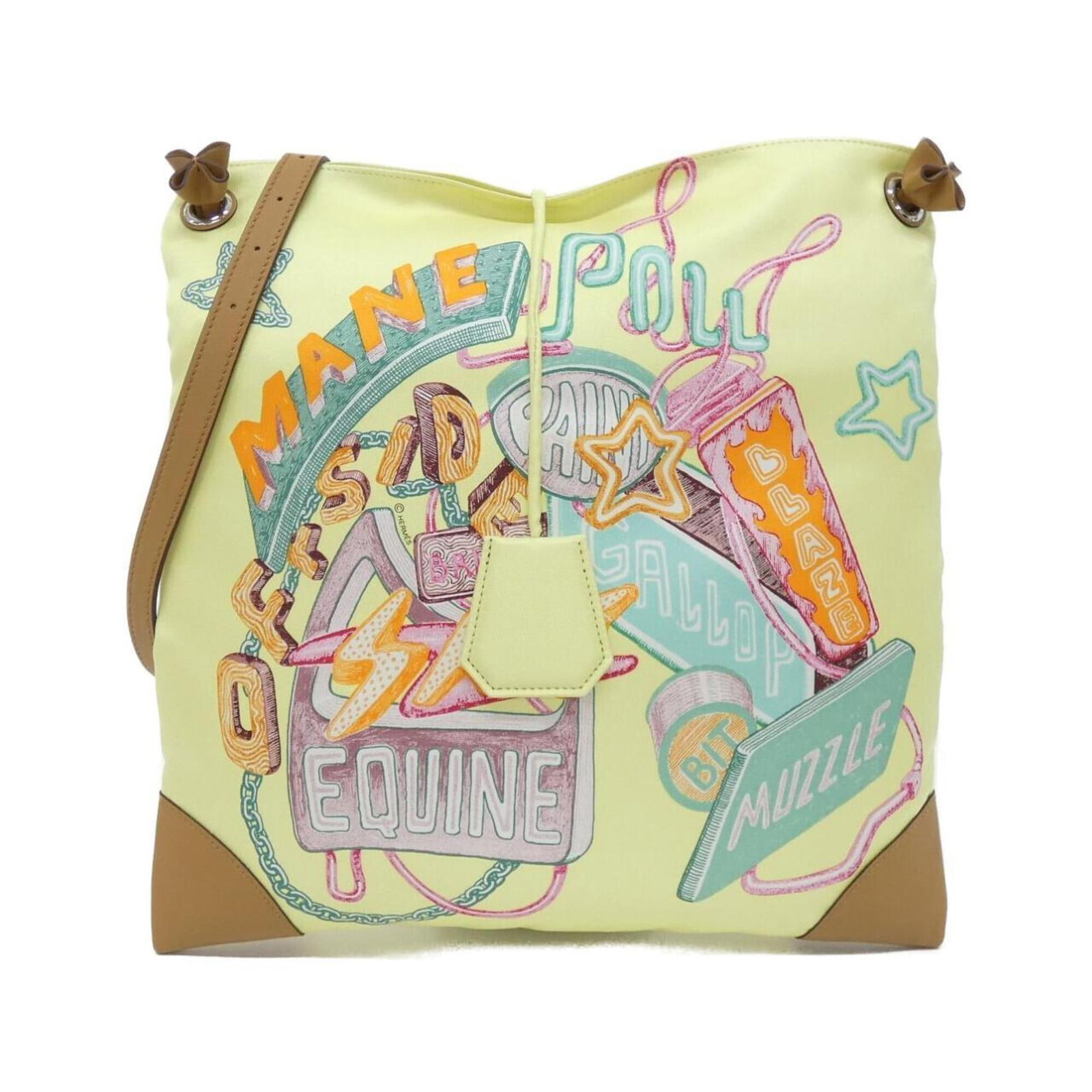 Swift Silk Leather Hermes Bag: Swift Silk Leather Hermes Bag Swift Silk Leather Hermes Bag - A statement piece with its elegant biscuit and Jaune color combination, this bag features swift leather material and silk accents. Measuri