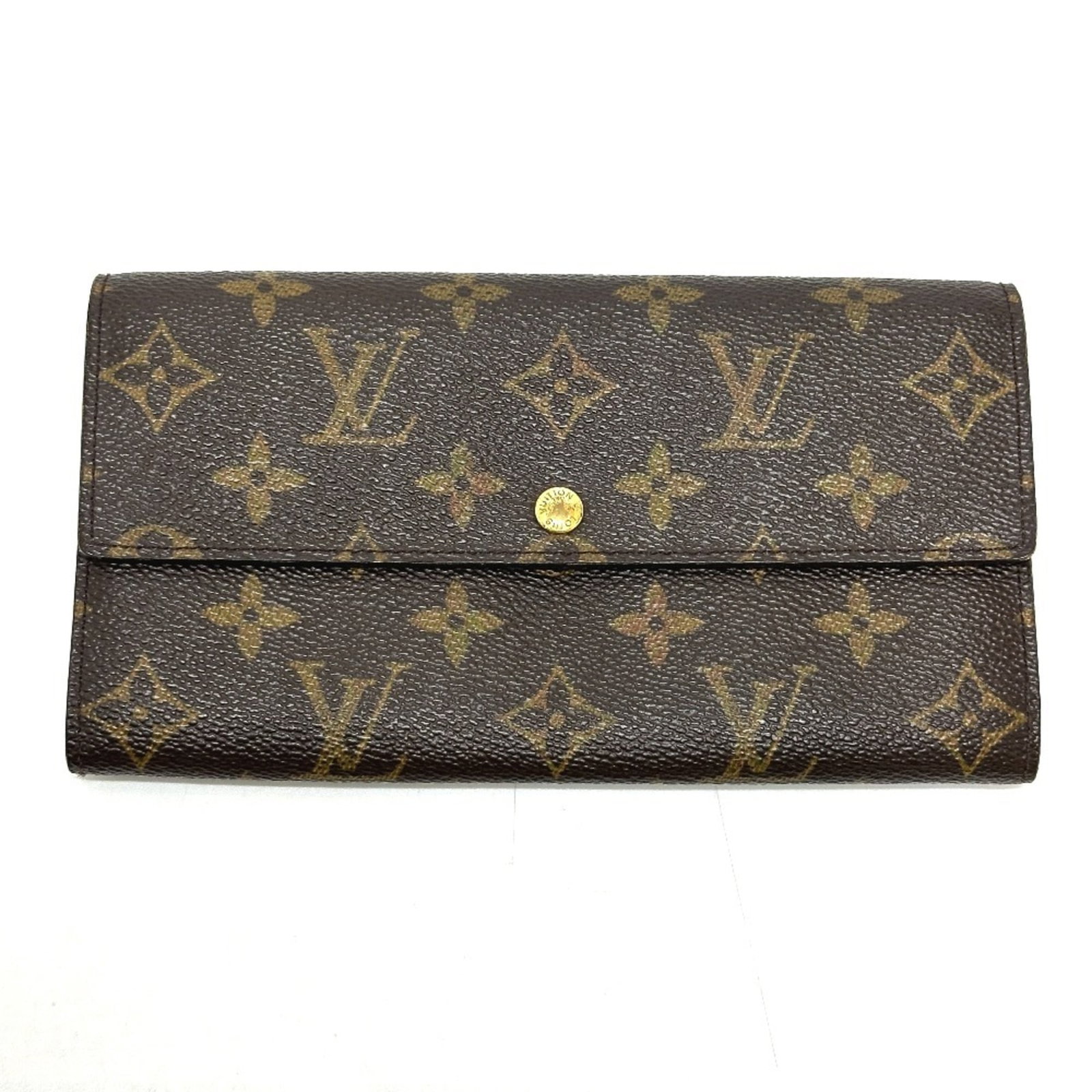 Louis Vuitton bi fold monogram wallet: Louis Vuitton bi fold monogram wallet This Louis Vuitton bi-fold wallet features the iconic monogram pattern in rich brown and Galle colors. Made from high-quality materials, its classic design ensure