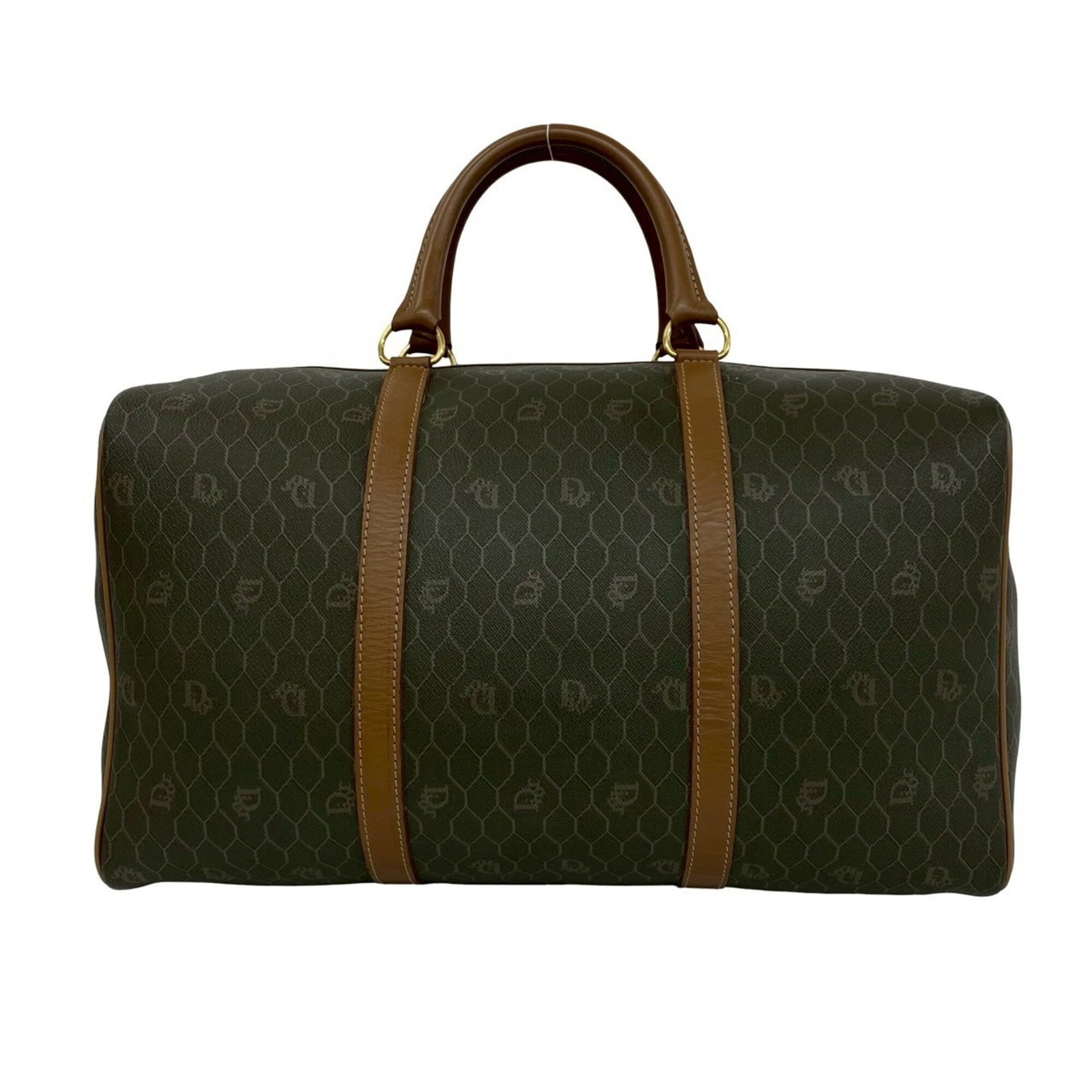 Pvc Leather Christian Dior Boston Bag: Pvc Leather Christian Dior Boston Bag This Christian Dior Boston bag features a unique blend of leather and PVC materials, resulting in a distinctive look. Measuring 23.5cm x 40.5cm x 17.5cm, it offer