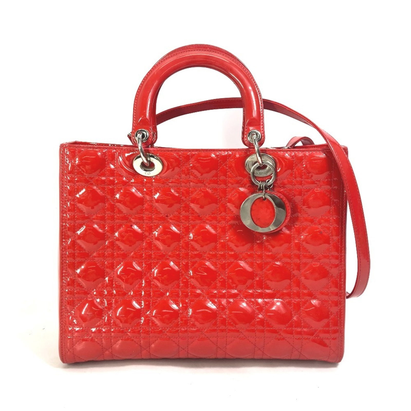 Handbag Shoulder Christian Dior Leather: Handbag Shoulder Christian Dior Leather This stunning Christian Dior leather shoulder bag boasts a bold red color and sleek design. Crafted from high-quality leather, its classic shape and timeless st
