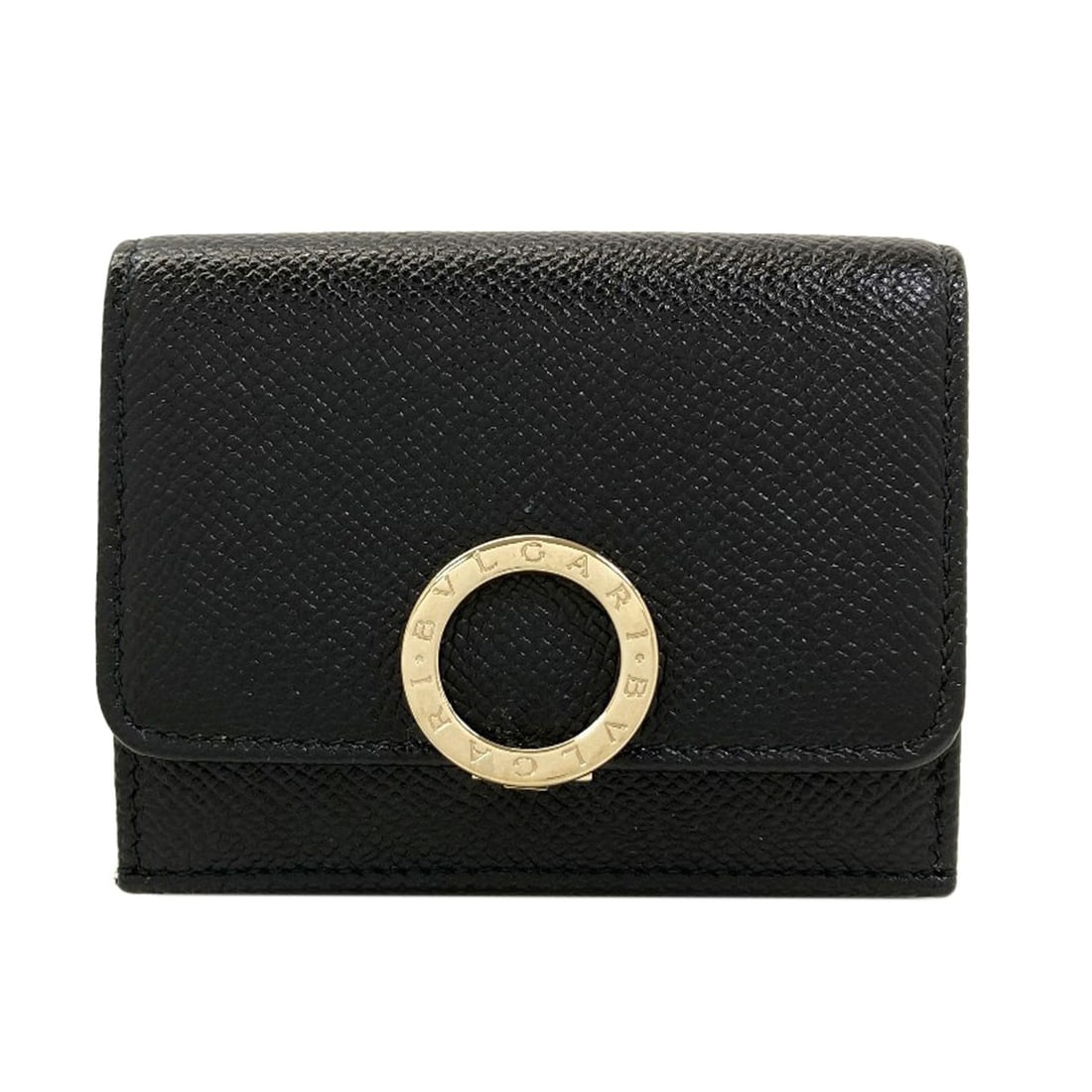 Bvlgari Clip Tri-Fold Wallet (With Coin Pocket) Leather: Bvlgari Clip Tri-Fold Wallet (With Coin Pocket) Leather Bvlgari Clip Tri-Fold Wallet (With Coin Pocket) Leather, a sleek and sophisticated accessory for everyday use. This black leather tri-fold walle