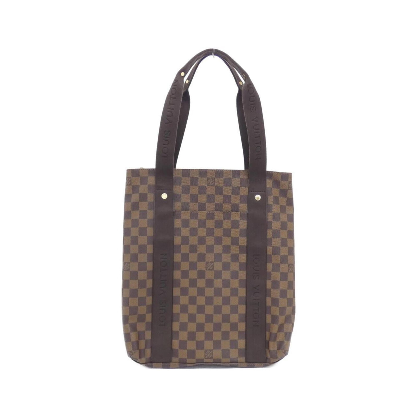 Canvas Coated Louis Vuitton Handbag: Canvas Coated Louis Vuitton Handbag Coated canvas Damier Ebene handbag with classic Louis Vuitton design, featuring a timeless combination of style and functionality. Measuring 37cm x 32cm x 10cm, thi