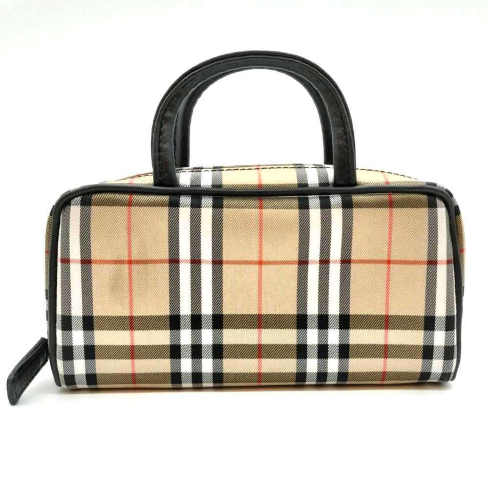 Burberry Handbag Pouch Canvas Leather: Burberry Handbag Pouch Canvas Leather Canvas and leather come together in this understated Beige Burberry Country Pouch, measuring 9cm x 18cm x 5cm. The classic design showcases a subtle blend of