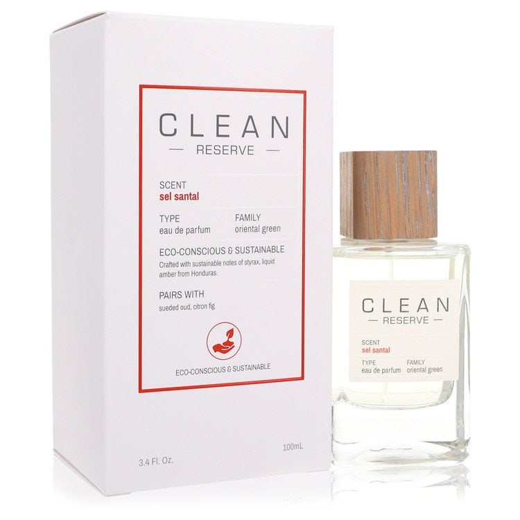 Clean Reserve Sel Santal by Clean Eau De Parfum Spray 3.4 oz: Clean Reserve Sel Santal by Clean Eau De Parfum Spray 3.4 oz Clean Reserve Sel Santal by Clean Eau De Parfum Spray offers a complex woody fragrance with an opening layer of bergamot, mandarin leaf, nu