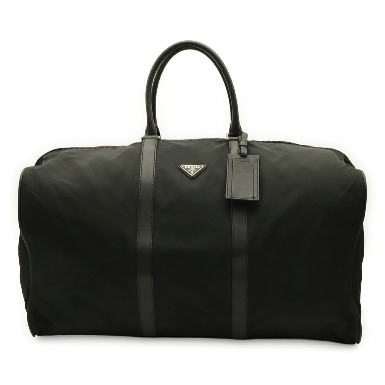 Boston Bag Nylon Leather Prada: Boston Bag Nylon Leather Prada Boston Bag Nylon Leather Prada - A stylish and versatile accessory, this bag features a unique combination of nylon and leather materials in black and nero colors. With 