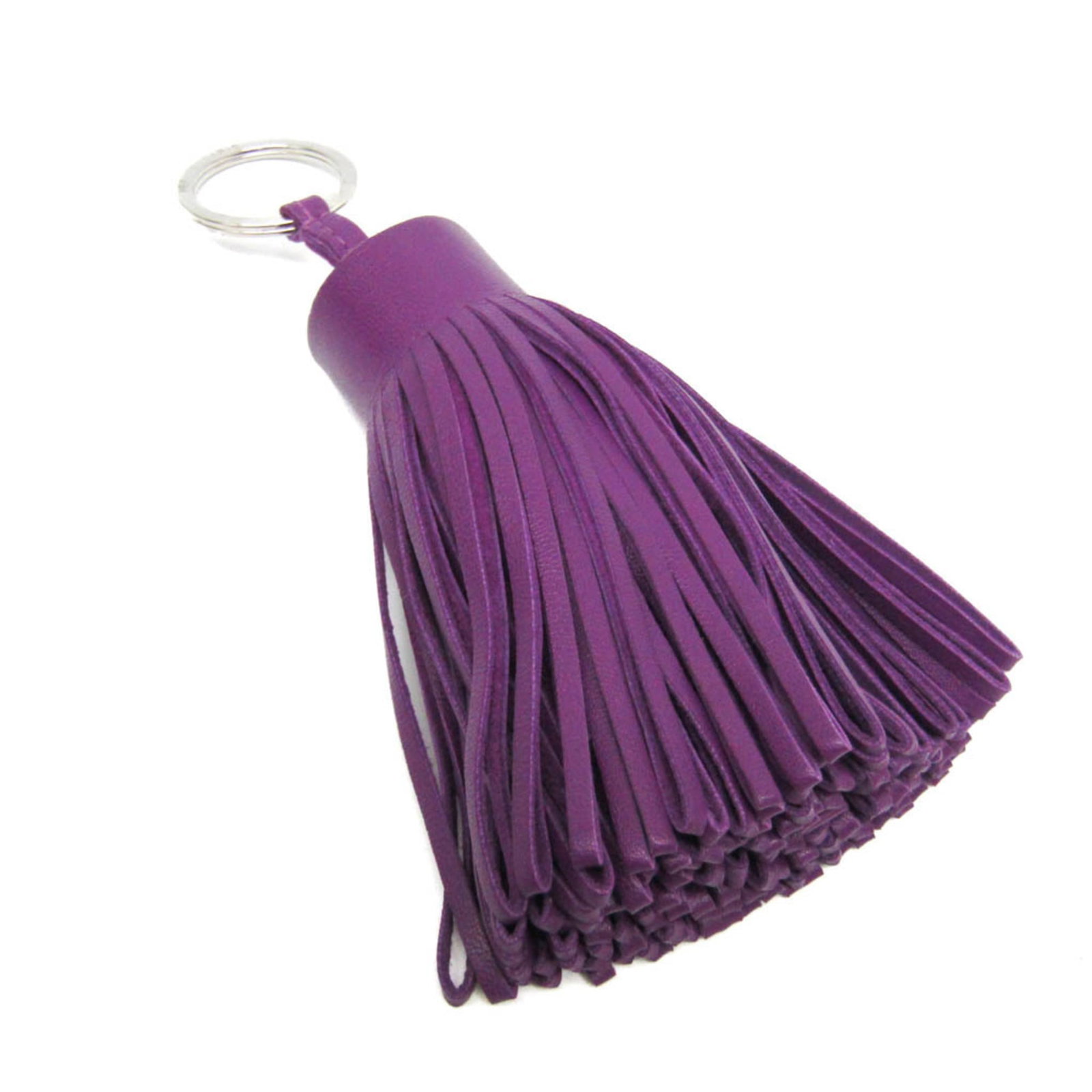 Milo Agneau Keyring Hermes: Milo Agneau Keyring Hermes Item Specifics: Brand: Hermes Line: Carmen Country of Origin: France Type: Keyring Gender: Women Color: Purple Material: Agneau Milo Size (HxWxD): 15.5cm x 7cm x 7cm /