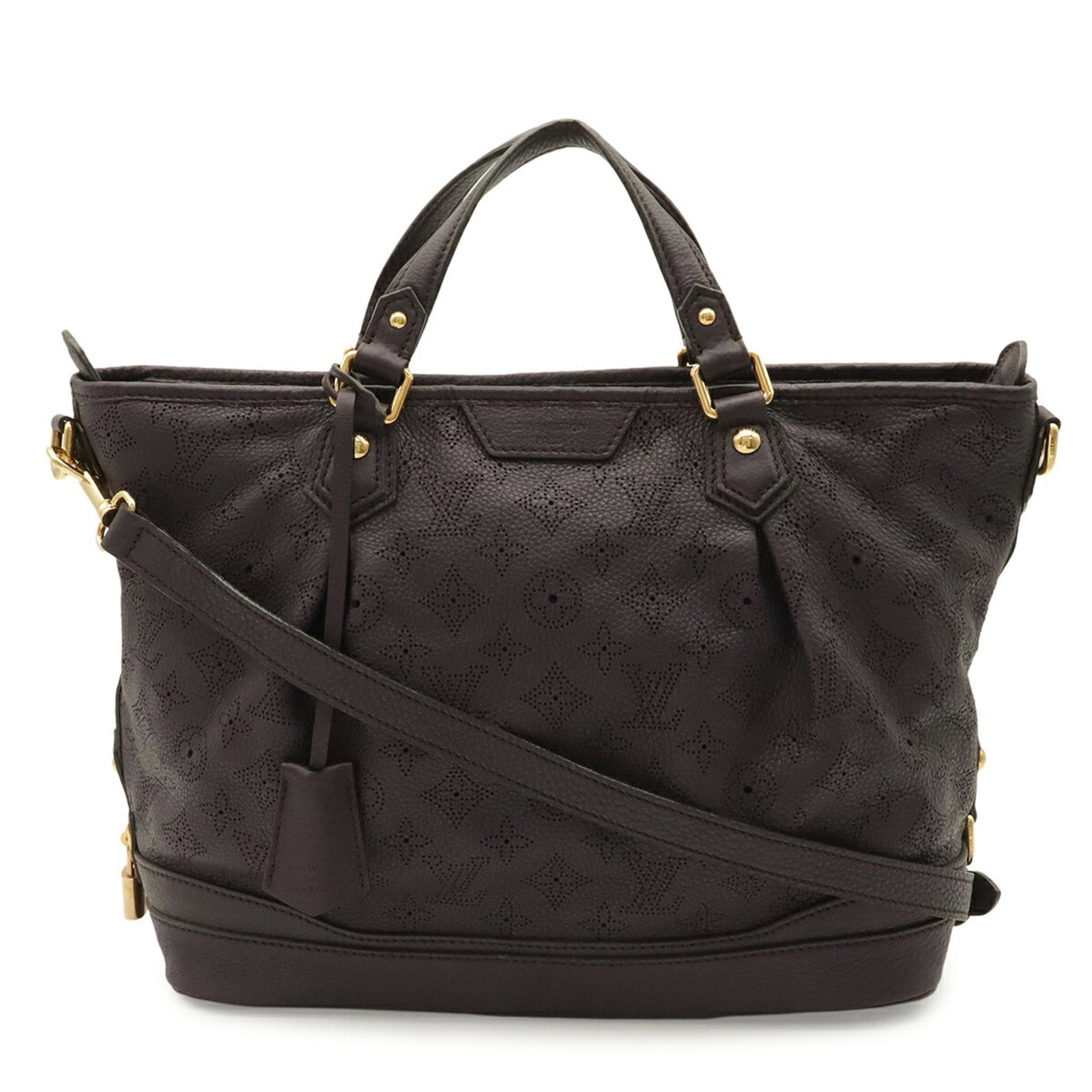 Louis Vuitton Handbag Shoulder Bag Tote Bag Mahina Leather: Louis Vuitton Handbag Shoulder Bag Tote Bag Mahina Leather Mahina leather Louis Vuitton shoulder bag tote bag in purple, featuring a classic design with clean lines and a timeless silhouette.
