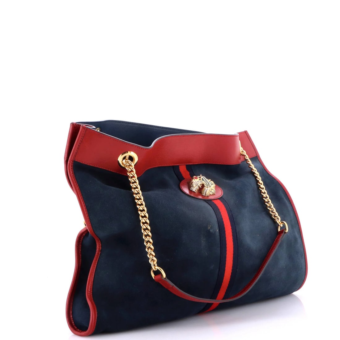 Large suede tote chain by Gucci - 3