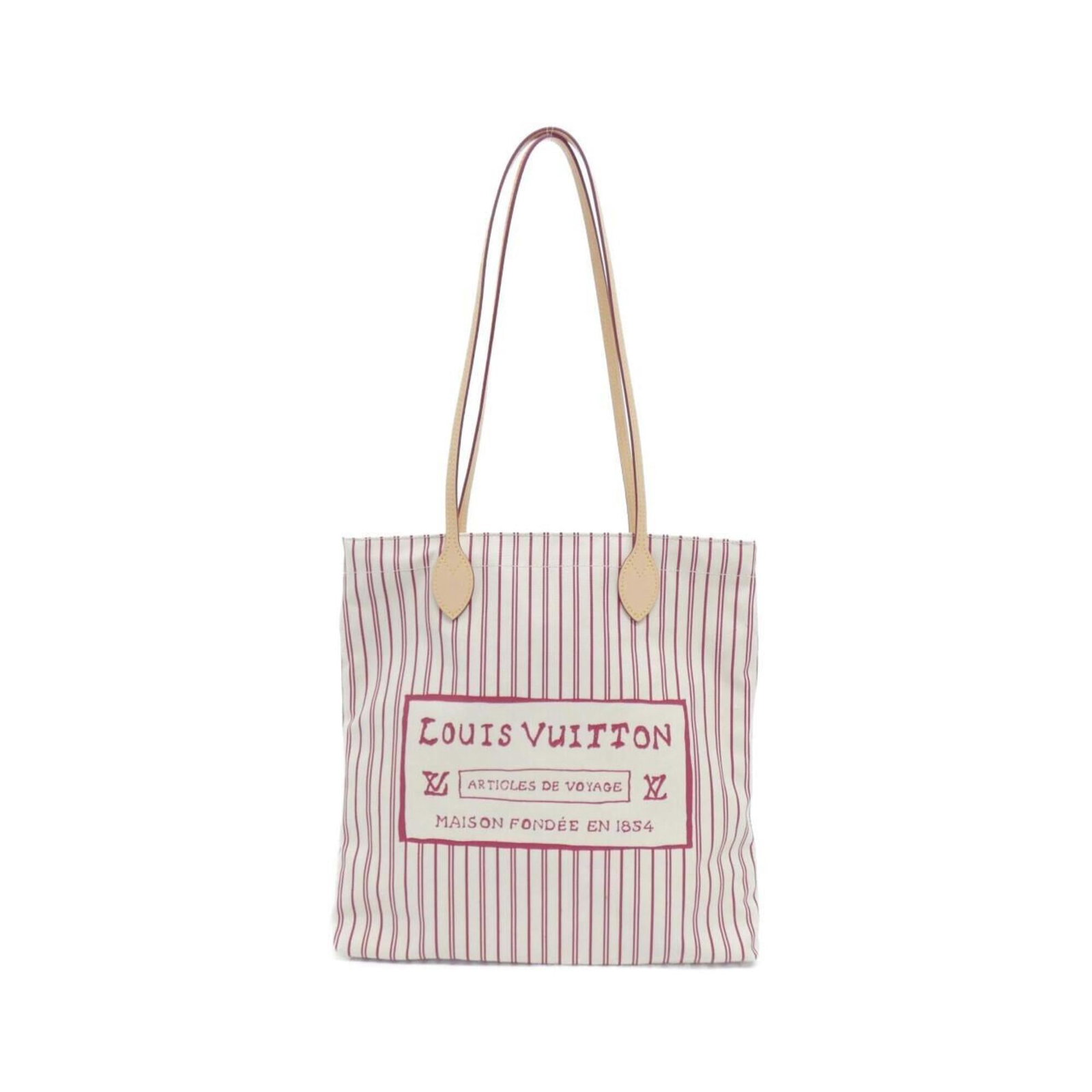 Handbag Canvas from Louis Vuitton: Handbag Canvas from Louis Vuitton Canvas from Louis Vuitton, a classic handbag design made from high-quality canvas material in beige and red colors. The compact size of 37cm x 37cm x 4cm makes it a v