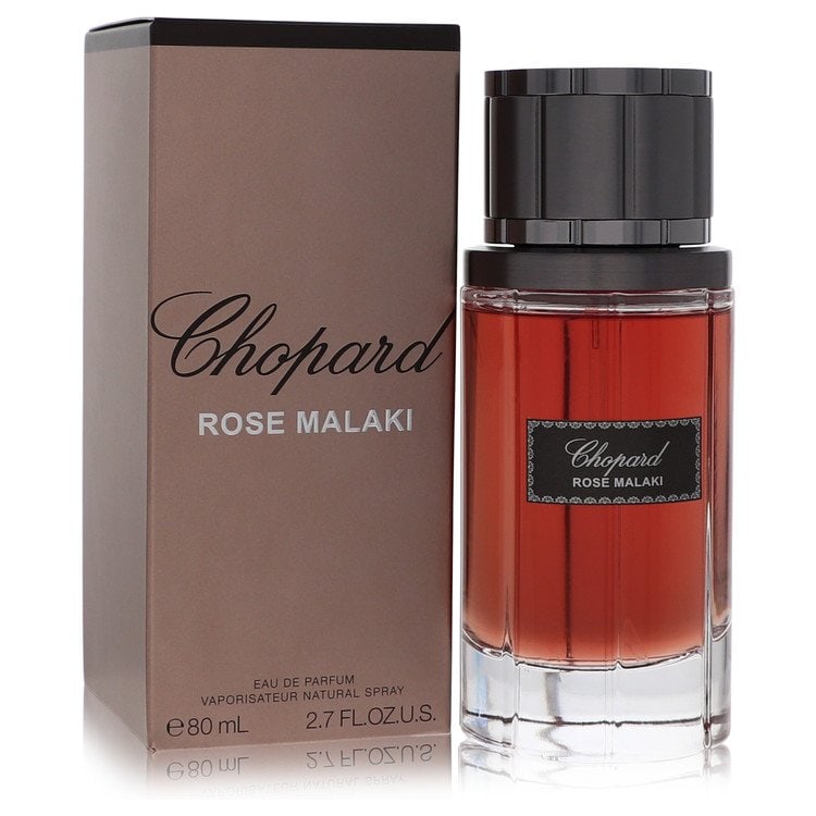Chopard Rose Malaki by Chopard Eau De Parfum Spray (Unisex) 2.7 oz: Chopard Rose Malaki by Chopard Eau De Parfum Spray (Unisex) 2.7 oz Sensual and smoky, Chopard Rose Malaki by Chopard Eau De Parfum Spray tantalizes the senses with a blend of sweet and sultry florals