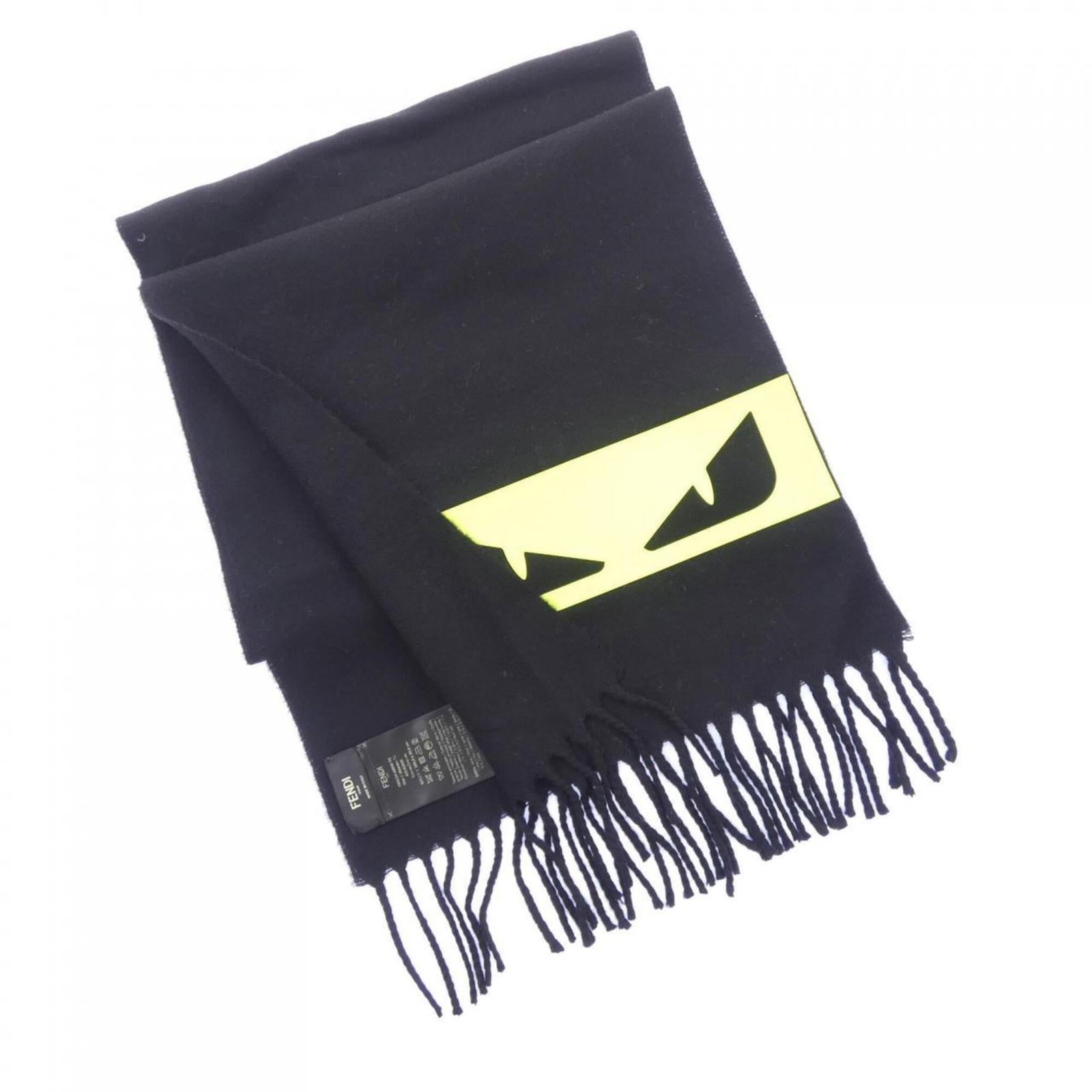 Fendi Stole: Fendi Stole Fendi's FXS124 A88W Stole is a striking black piece measuring 1.66m x 30.5cm, showcasing the brand's signature style with its unique blend of elegance and sophistication. This stole featur
