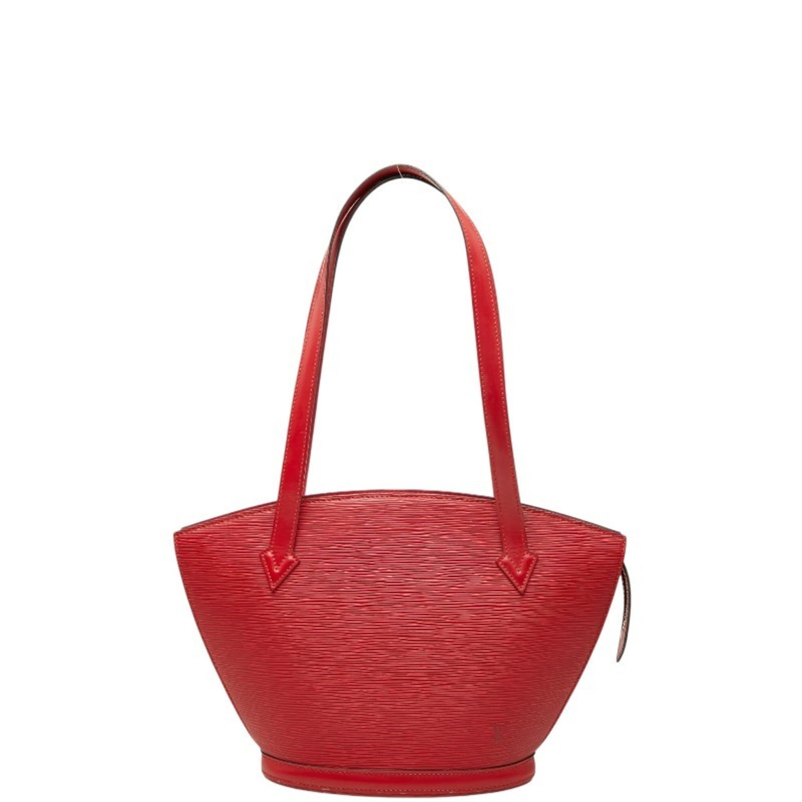 Louis Vuitton Shoulder Bag Tote Bag Leather: Louis Vuitton Shoulder Bag Tote Bag Leather Castilian red leather wraps around the body of this Louis Vuitton shoulder bag tote, measuring 25cm x 38cm x 10cm. The timeless design and classic color