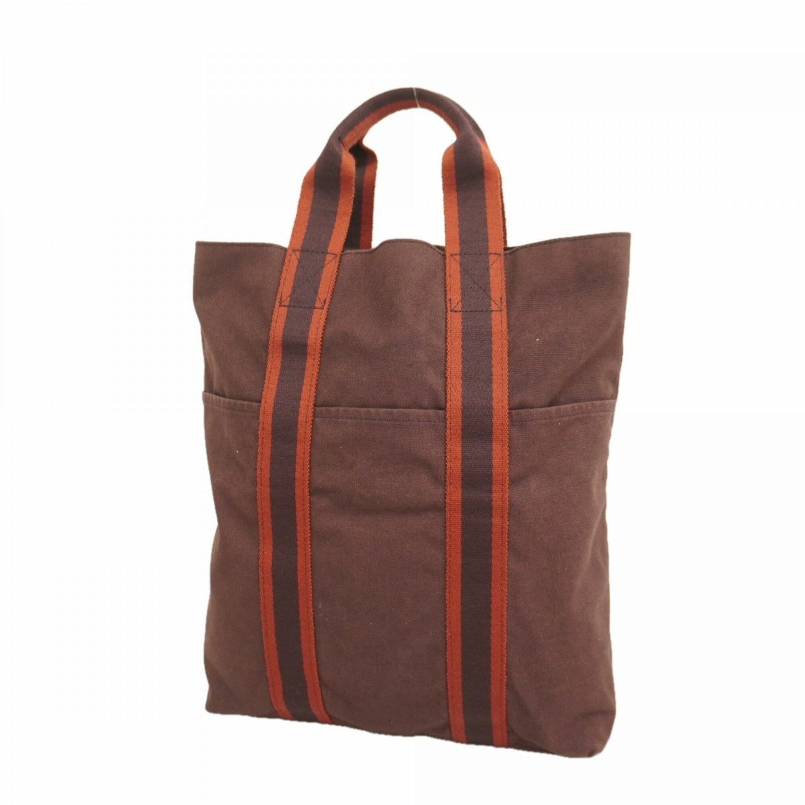 Canvas Hermes Tote Bag: Canvas Hermes Tote Bag Canvas tote bag from Hermes, made from high-quality canvas material in the classic Bordeaux color. This stylish and practical bag measures 38cm x 30cm x 6.5cm, making it a