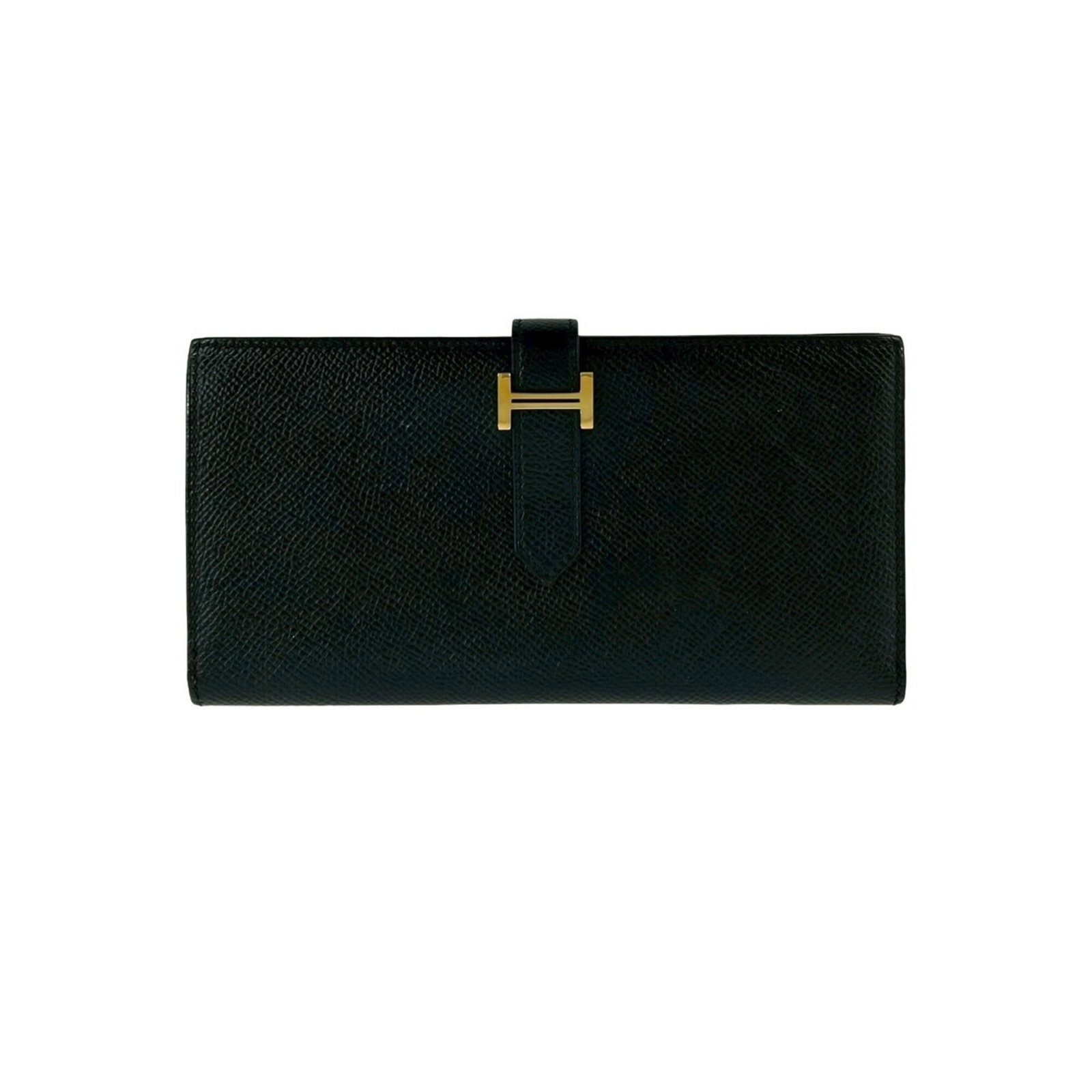 Epsom Leather Bi Fold Wallet Hermes: Epsom Leather Bi Fold Wallet Hermes Epsom leather, a luxurious material, gives the bi-fold wallet its sleek and sophisticated appearance. The black color adds to its timeless elegance, making it a ver