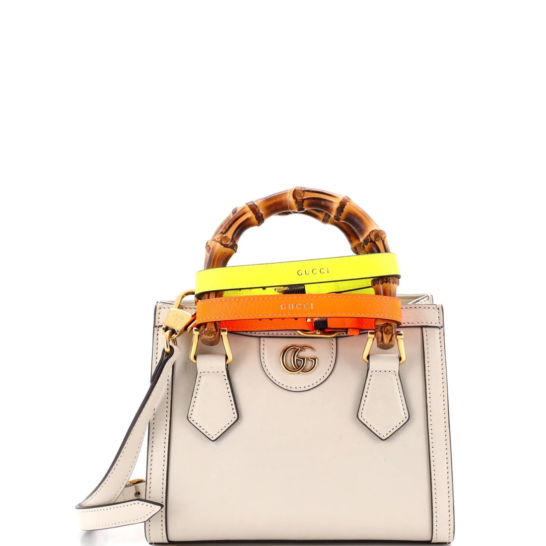 Leather Mini Handle Bamboo Gucci Tote Diana (1 of 6)