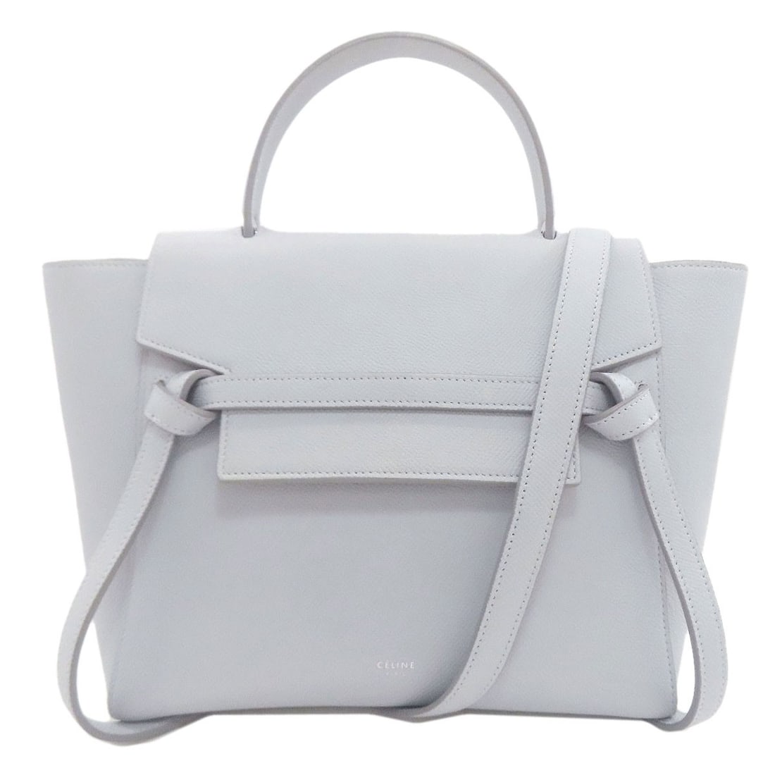 Celine Belt Bag 2Way Handbag Leather: Celine Belt Bag 2Way Handbag Leather Blue Celine Belt Bag 2Way Handbag Leather. This blue leather handbag features a unique 2-way design, allowing for multiple entry and exit points. Made from