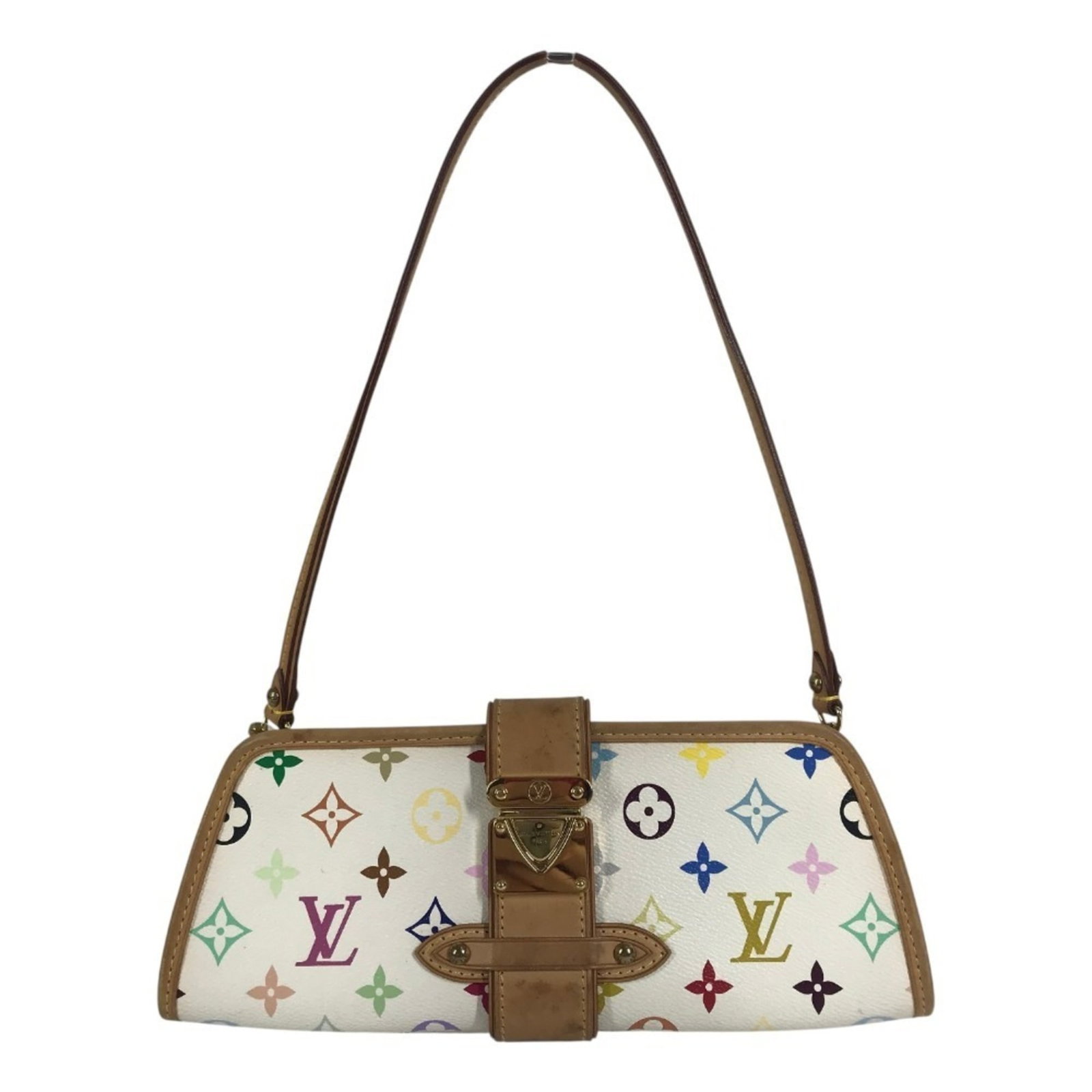 Louis Vuitton Monogram Multicolore Clutch Handbag Bag Shoulder: Louis Vuitton Monogram Multicolore Clutch Handbag Bag Shoulder The Louis Vuitton Monogram Multicolore Clutch Handbag Bag Shoulder boasts a vibrant, multicolored design featuring the iconic monogram pa