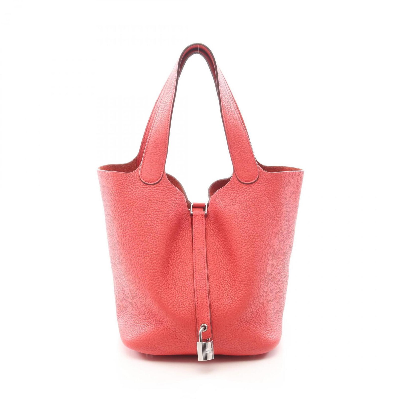 Hermes Handbag Taurillon Leather Clemence: Hermes Handbag Taurillon Leather Clemence The Herm?s Taurillon Leather Clemence handbag boasts sleek, modern design with its signature silver hardware and striking pink taurillon clemence leather. Mea