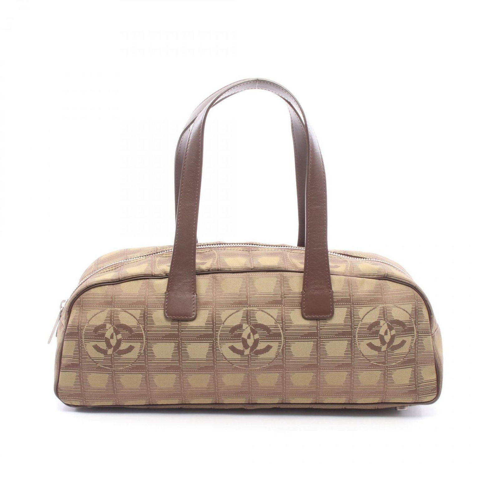 Handbag Leather Nylon Canvas Chanel (1 of 7)