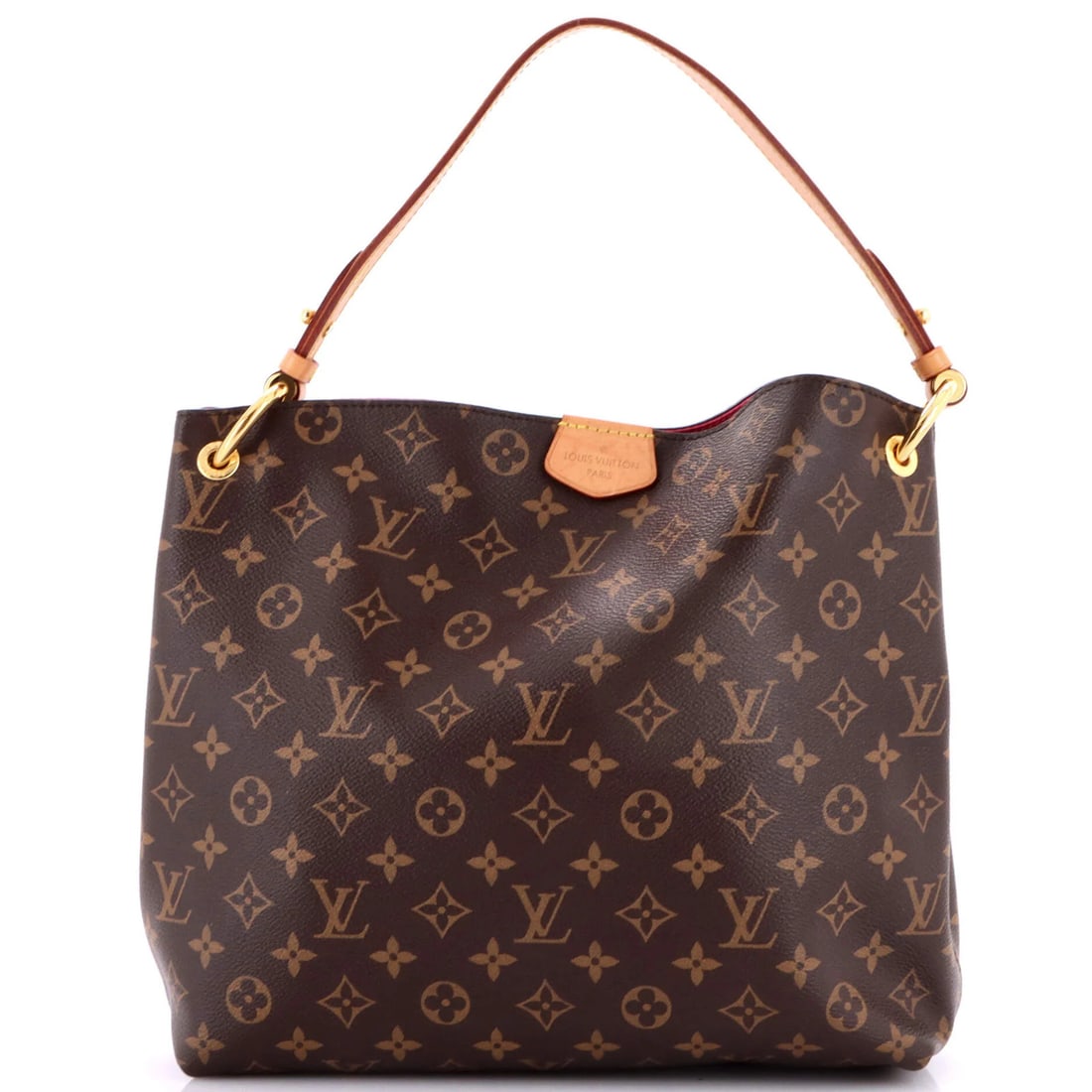 Canvas Handbag Monogram Vuitton Graceful Louis PM: Canvas Handbag Monogram Vuitton Graceful Louis PM Canvas Handbag Monogram Vuitton features a classic Louis Vuitton design with a canvas exterior and brown color. The bag boasts a timeless hobos style,