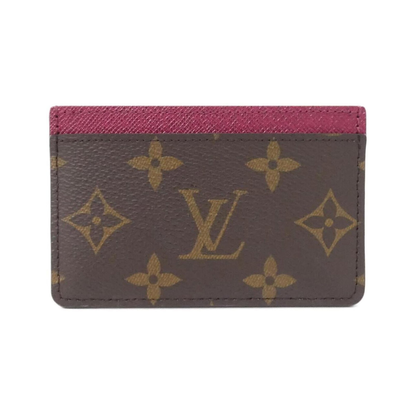 Canvas Coated Business Card Case Louis Vuitton: Canvas Coated Business Card Case Louis Vuitton Coated canvas material adds a touch of sophistication to this Louis Vuitton business card case, available in fuchsia and marron colors. The compact size 