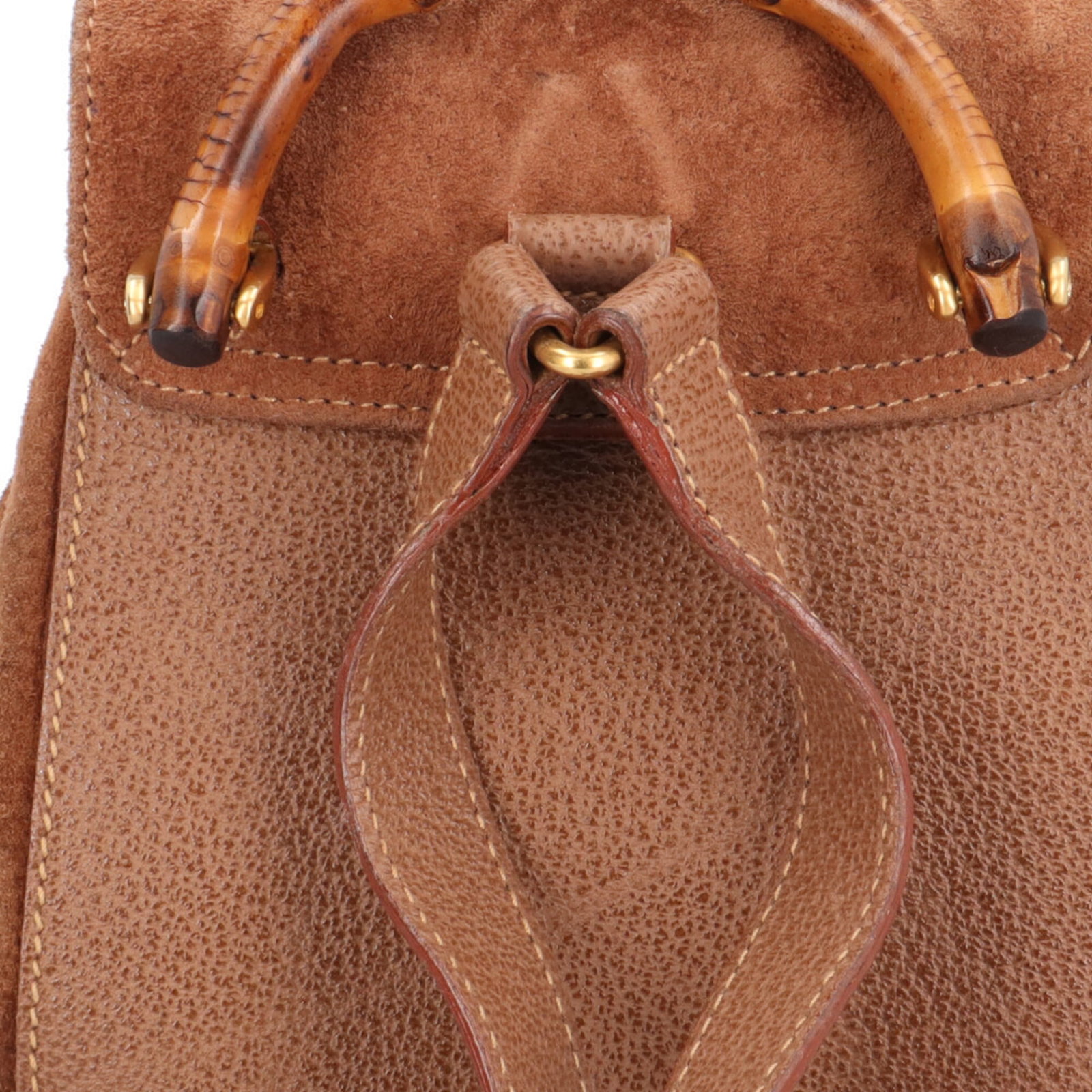 Suede Leather Backpack - 12