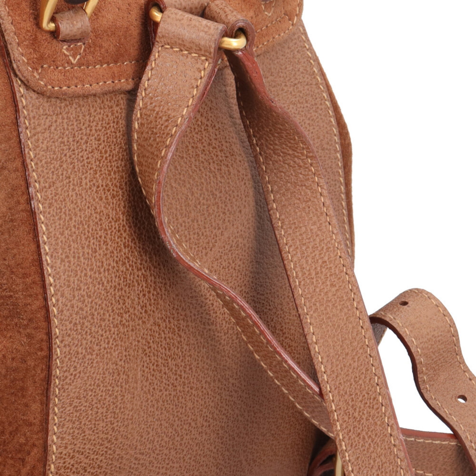 Suede Leather Backpack - 13