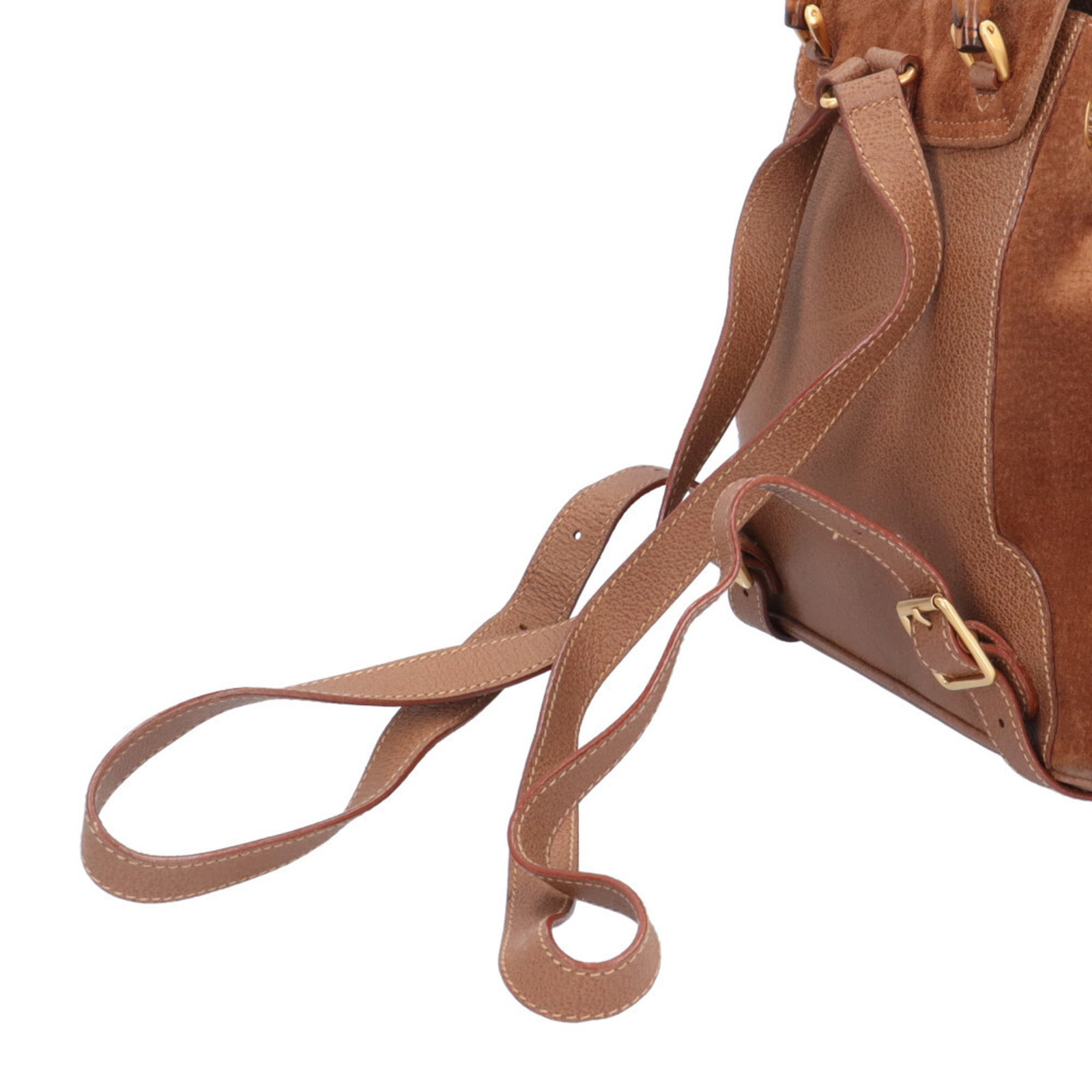 Suede Leather Backpack - 14