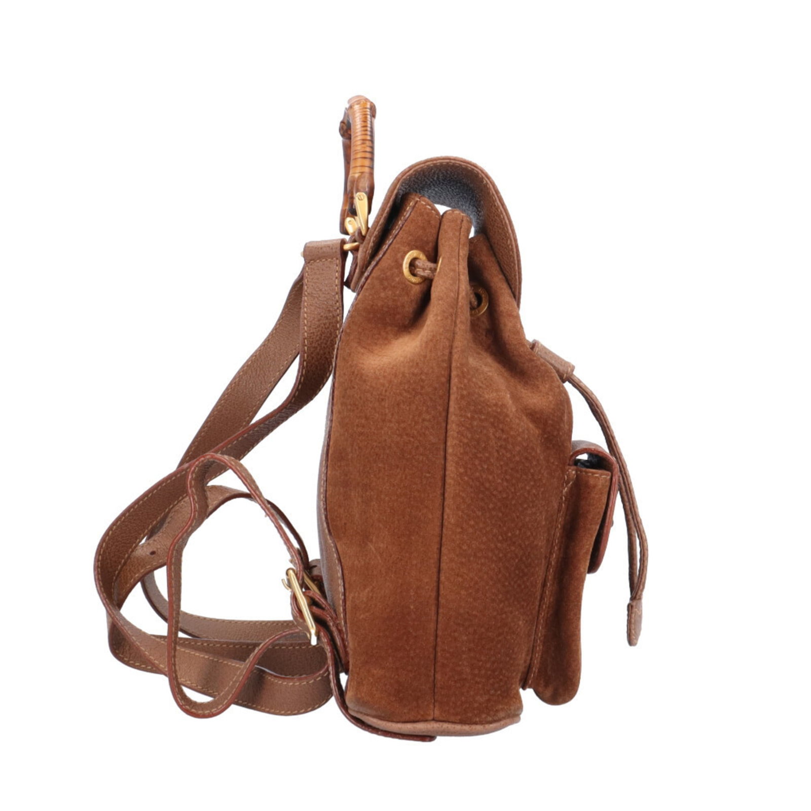 Suede Leather Backpack - 4