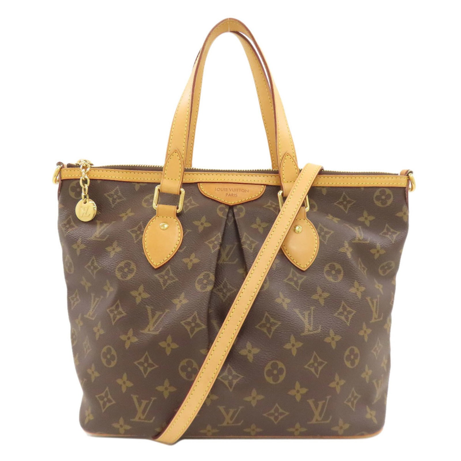 Louis Vuitton Handbag Monogram: Louis Vuitton Handbag Monogram Monogrammed with iconic Louis Vuitton design, this handbag boasts the signature monogram pattern in bold colors. Measuring 26.5cm x 37cm x 16cm, it offers a stylish and 