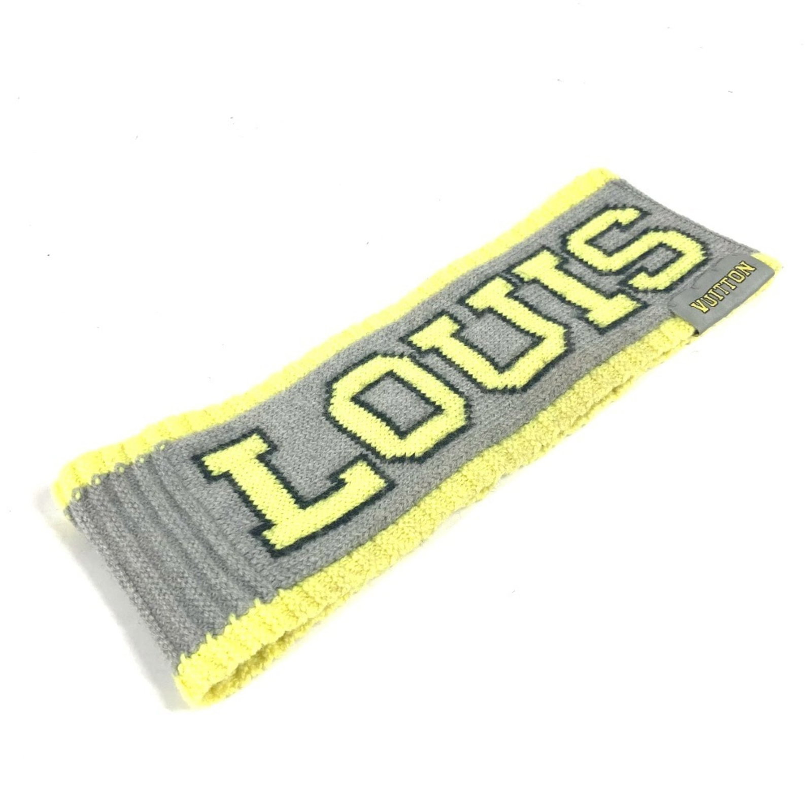 Louis Vuitton Headband: Louis Vuitton Headband The Louis Vuitton MP2149 headband boasts vibrant Grape and Yellow hues, adding a pop of color to any outfit. Measuring 8cm x 24cm in size, it features a sleek design that's