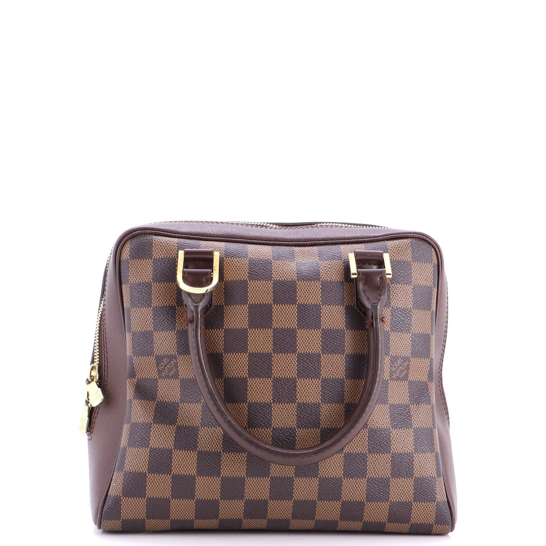Damier Louis Vuitton Brera Handbag: Damier Louis Vuitton Brera Handbag The Damier Louis Vuitton Brera Handbag features a classic canvas coated exterior in brown, adorned with the iconic Damier pattern. With its sturdy gold hardware and