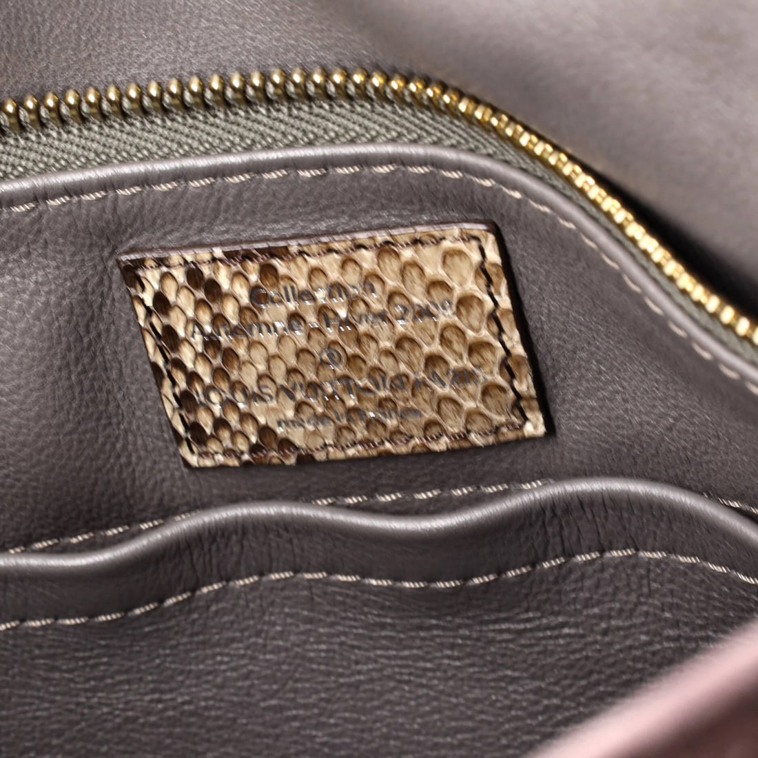 Louis Vuitton Whisper Bag Monogram Suede and Python PM - 7