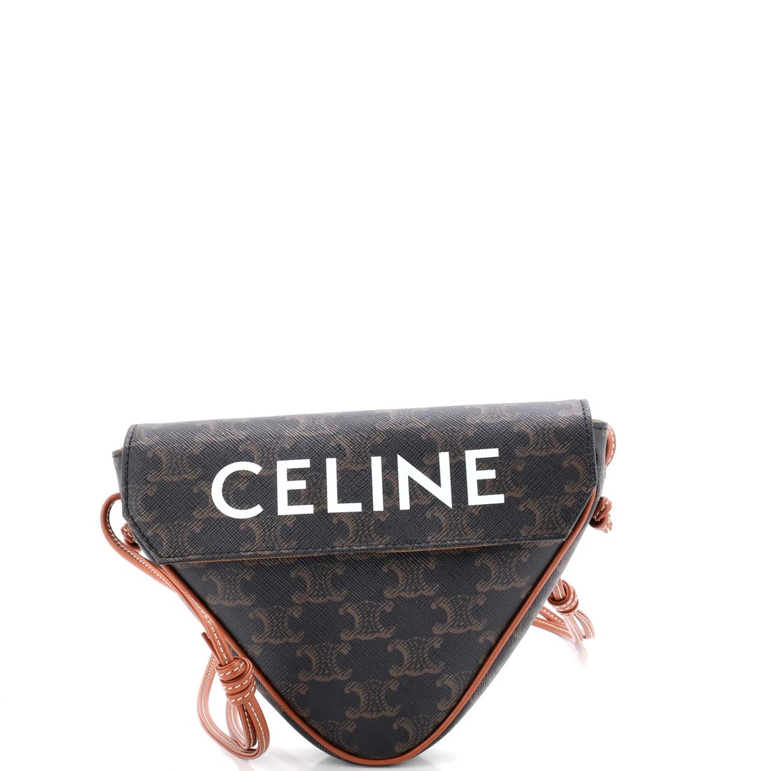 Coated canvas crossbody bag triangle triomphe Celine: Coated canvas crossbody bag triangle triomphe Celine Brown Coated Canvas Celine Crossbody Bag for Sale. This Triangle Triomphe crossbody bag features a sturdy coated canvas exterior in brown, with min