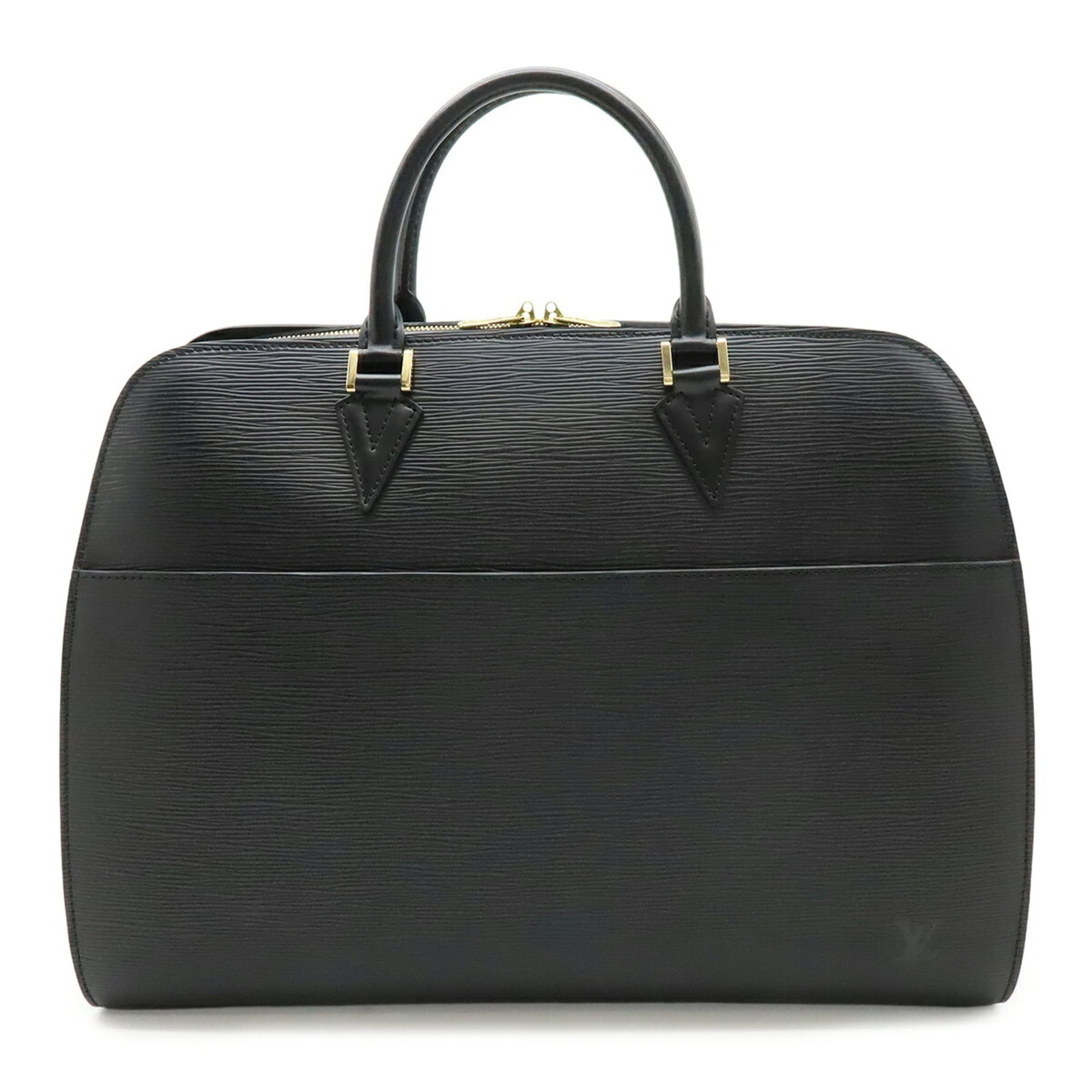 Louis Vuitton Handbag Epi Leather: Louis Vuitton Handbag Epi Leather Epi leather construction gives this Louis Vuitton handbag its signature textured look and feel. Measuring 32cm x 43cm x 12.5cm, it features a sleek black design that