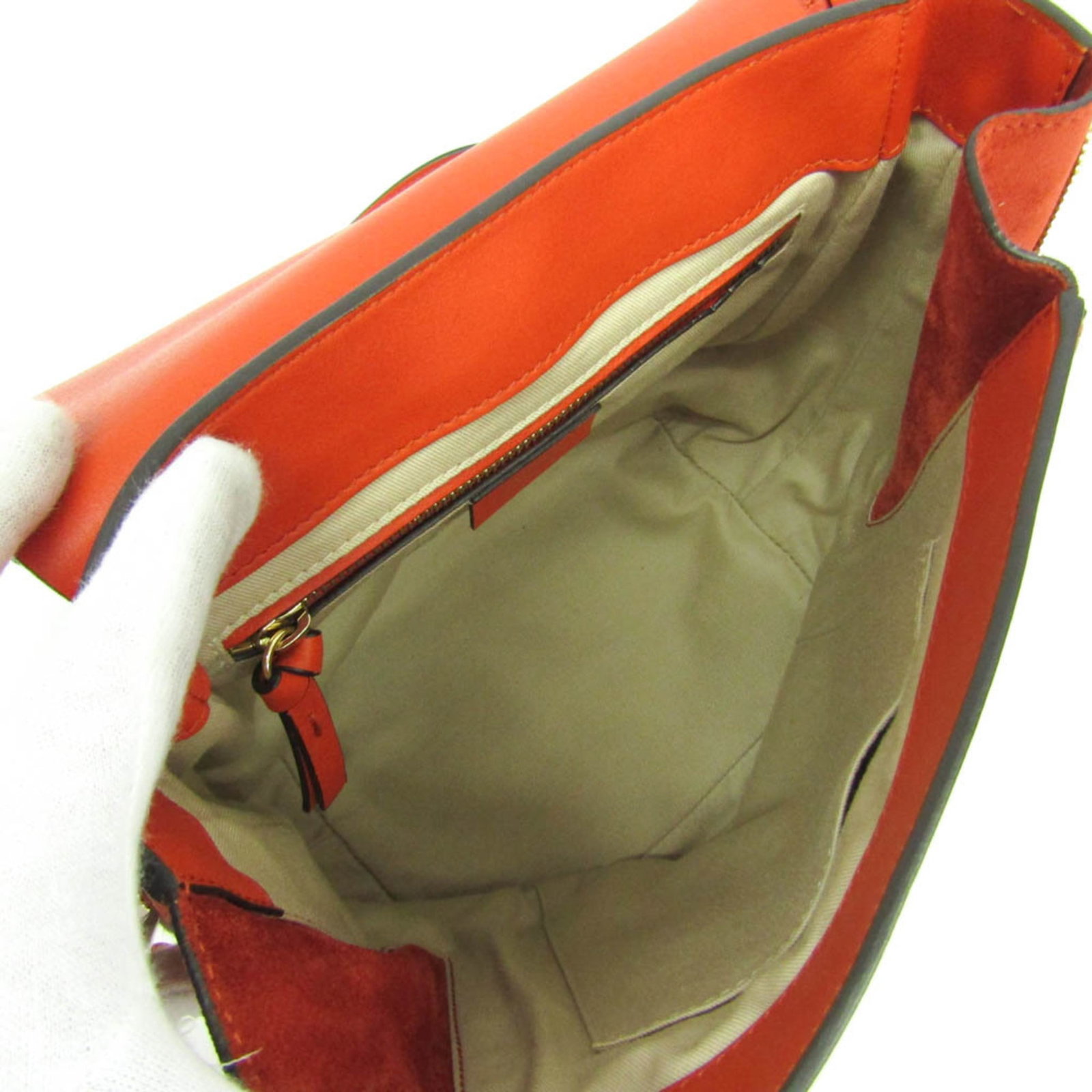 Leather Suede Backpack Chlo - 3