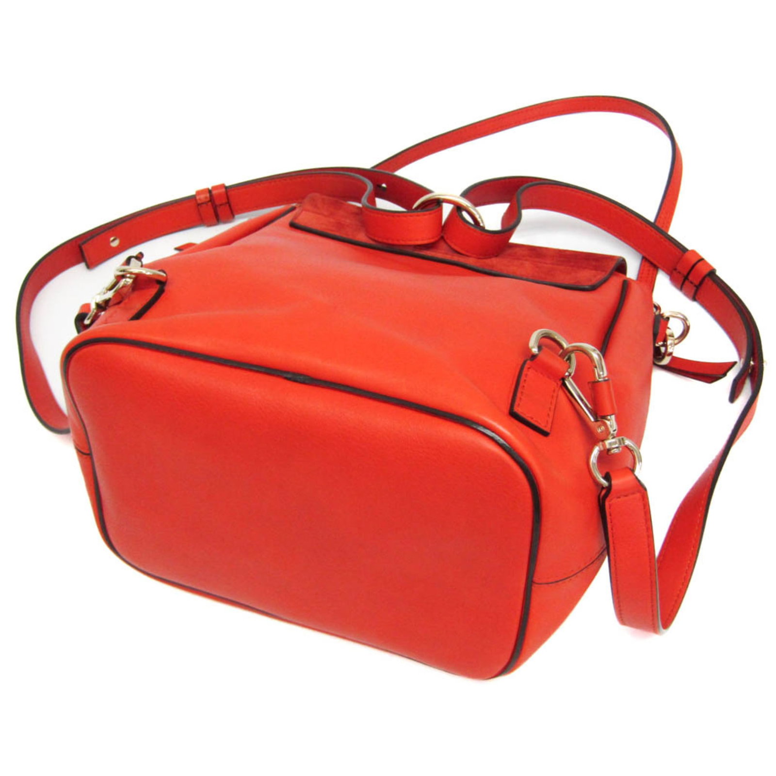 Leather Suede Backpack Chlo - 4