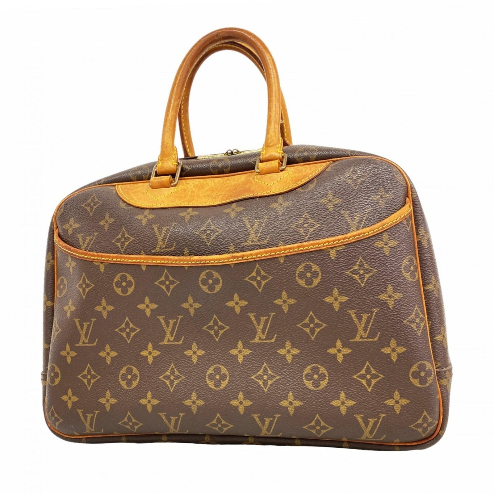 Louis Vuitton Handbag: Louis Vuitton Handbag Brown Louis Vuitton Handbag, 26.5cm x 34.5cm x 12.5cm, with classic design and signature monogram pattern, available for purchase. This stylish handbag features a timeless brown