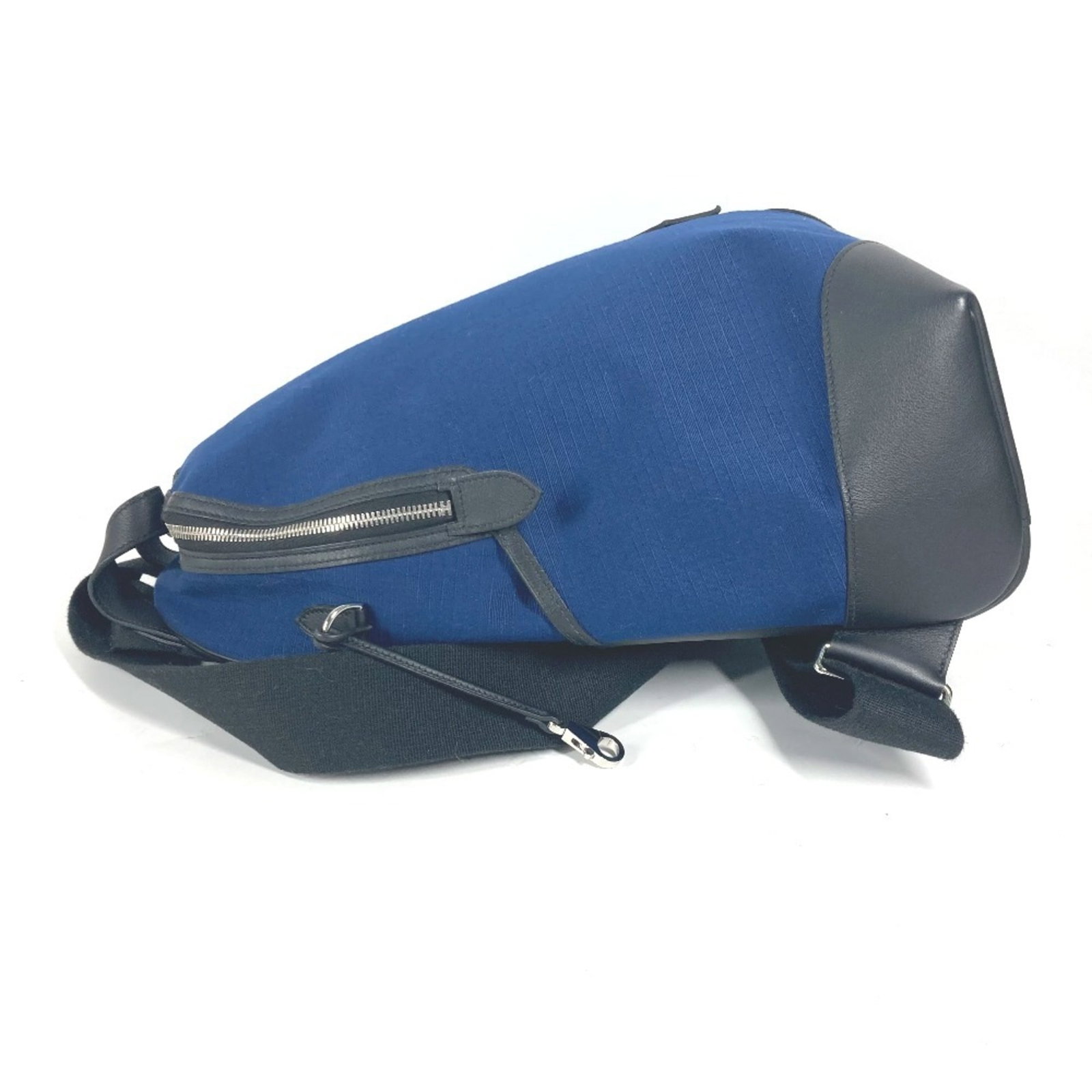 Canvas leather backpack by Hermes - 3