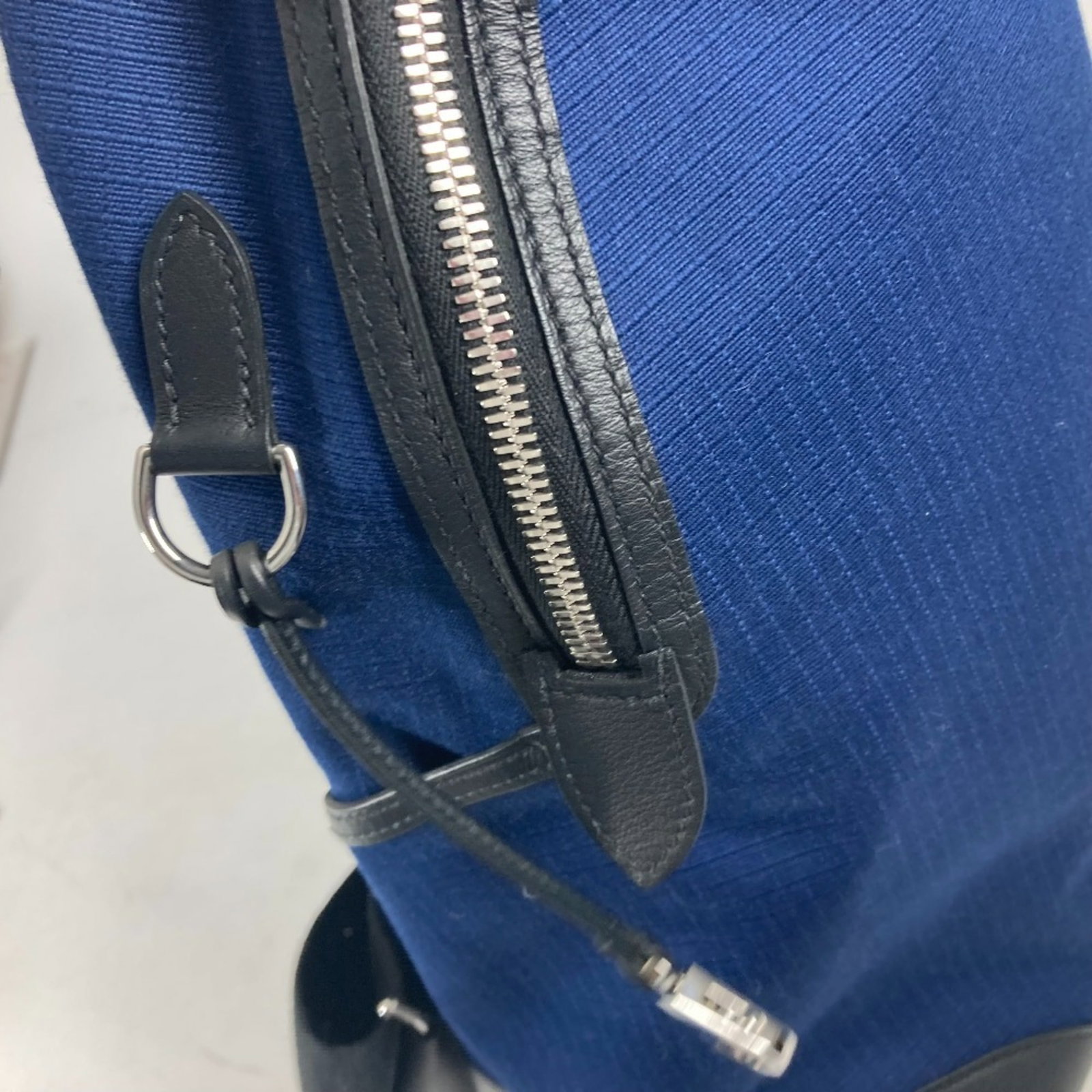 Canvas leather backpack by Hermes - 9