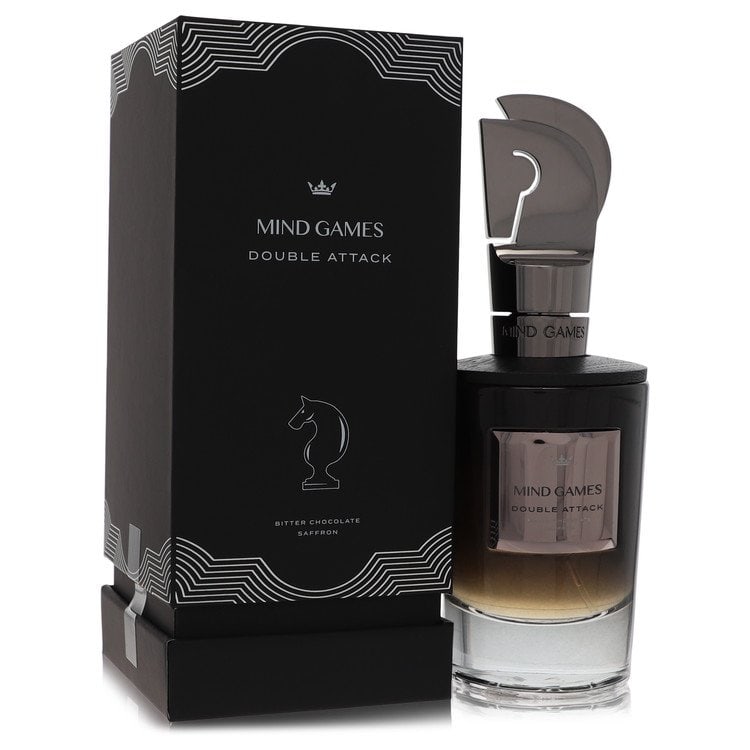 Mind Games Double Attack by Mind Games Extrait De Parfum Spray (Unisex) 3.4 oz: Mind Games Double Attack by Mind Games Extrait De Parfum Spray (Unisex) 3.4 oz Mind Games Double Attack by Mind Games Extrait De Parfum Spray is a unisex cologne offering a unique blend. This 3.4 oz s