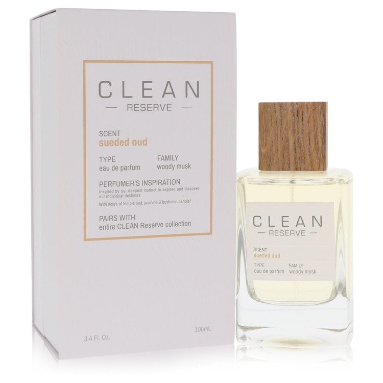 Clean Sueded Oud by Clean Eau De Parfum Spray 3.4 oz: Clean Sueded Oud by Clean Eau De Parfum Spray 3.4 oz Clean Sueded Oud by Clean Eau De Parfum Spray in 3.4 oz features a subtly smoky wood and floral musk scent with layers of white florals, spice, pow